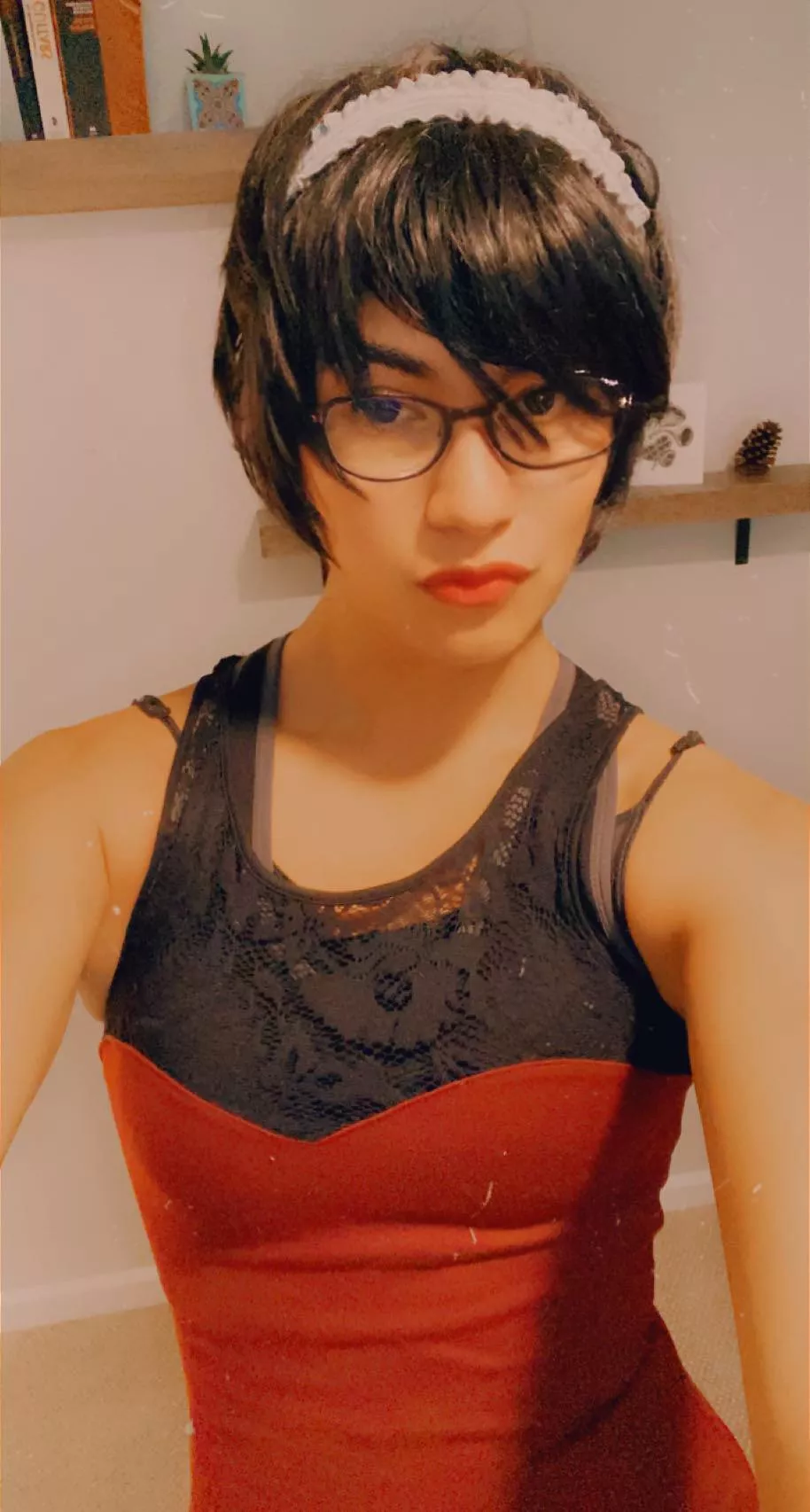 Just a nerdy femboy in a dress. Would you hire me as your office assistant? posted by juliebelle123