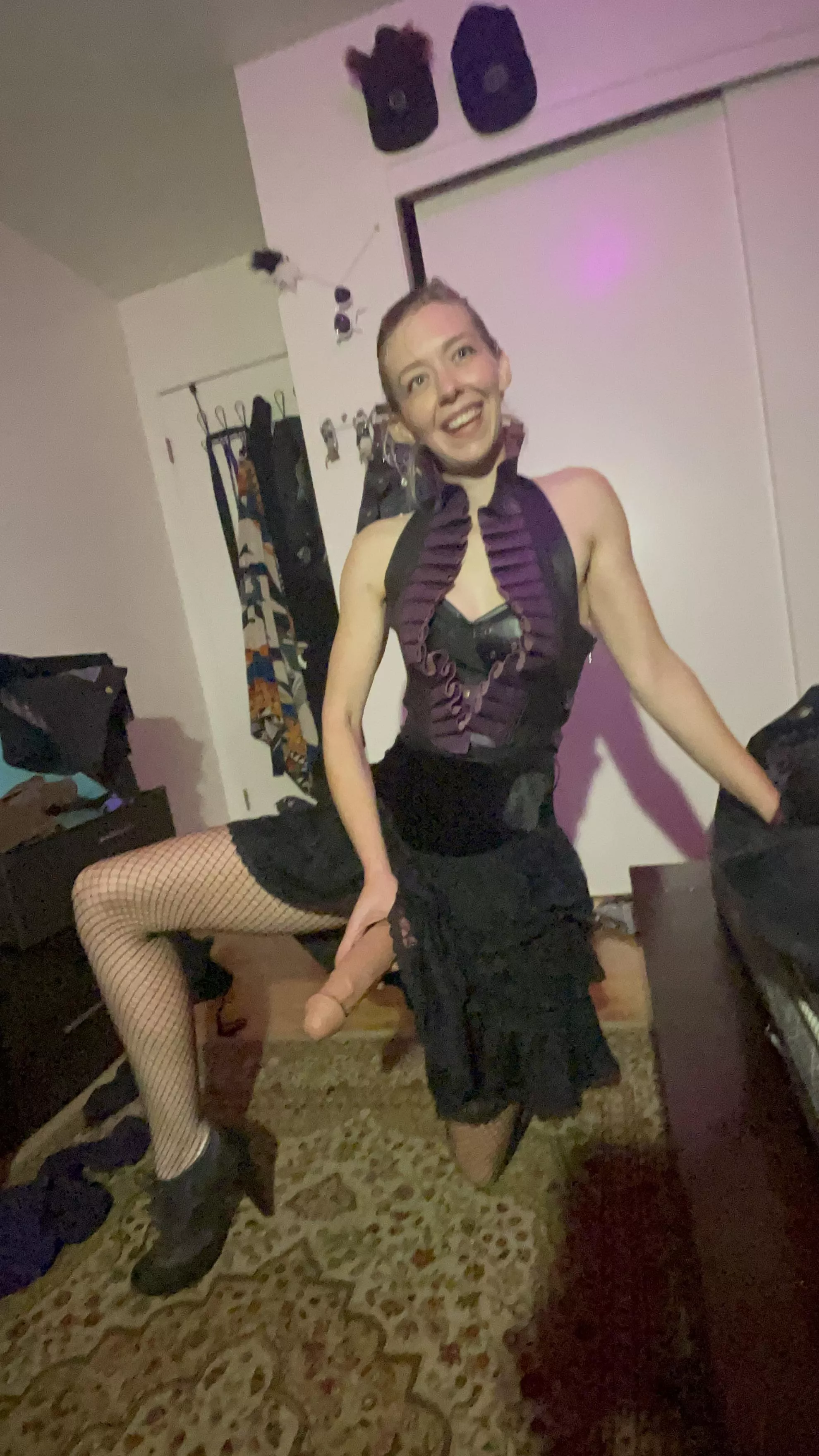 Just a renaissance Miss Kitty with her big strapon ready to teach you a lesson. posted by HornyBottomBoy710