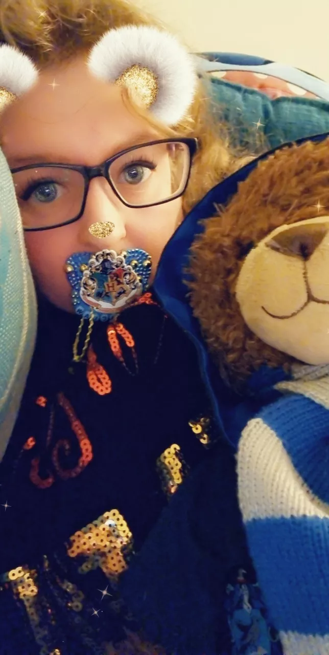 Just a sad little Ravenclaw with her Luna bear posted by RecordUnlucky5724