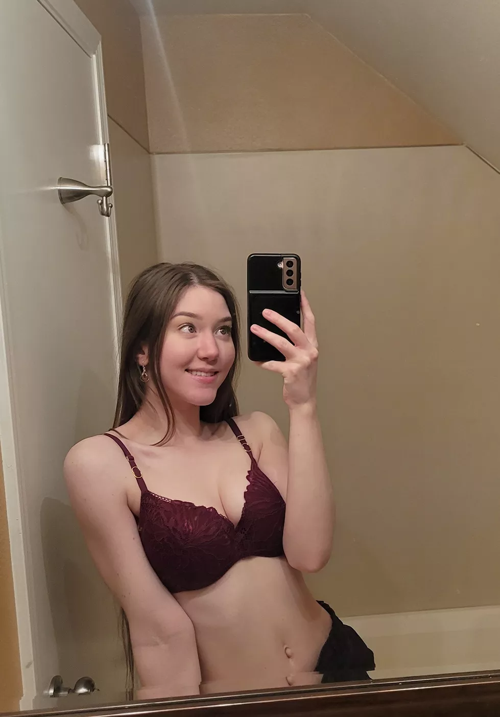 Just a simple mirror selfie for you guys posted by jade_love_12345