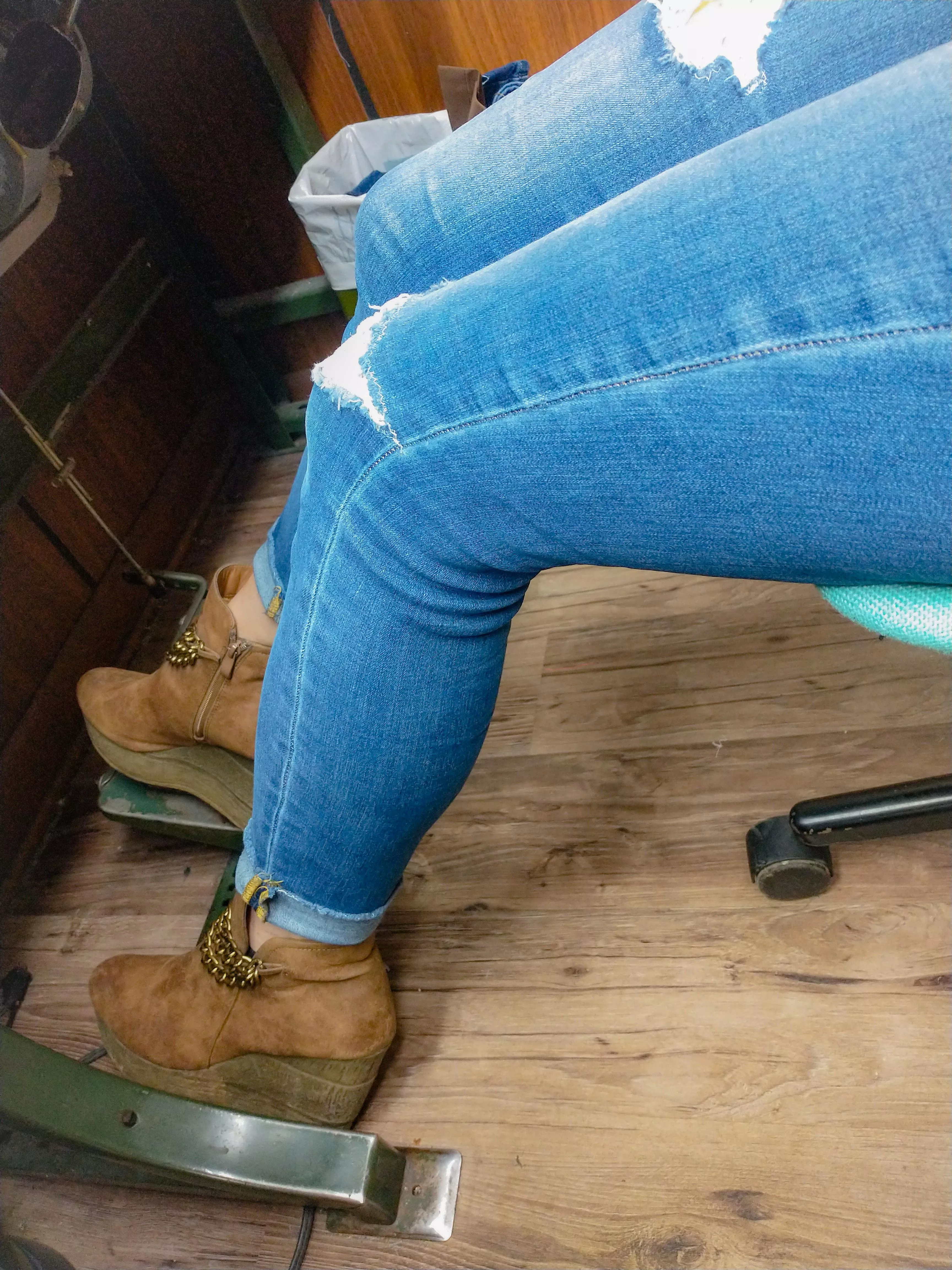 Just another work day. I love these boots! posted by delilahgray18