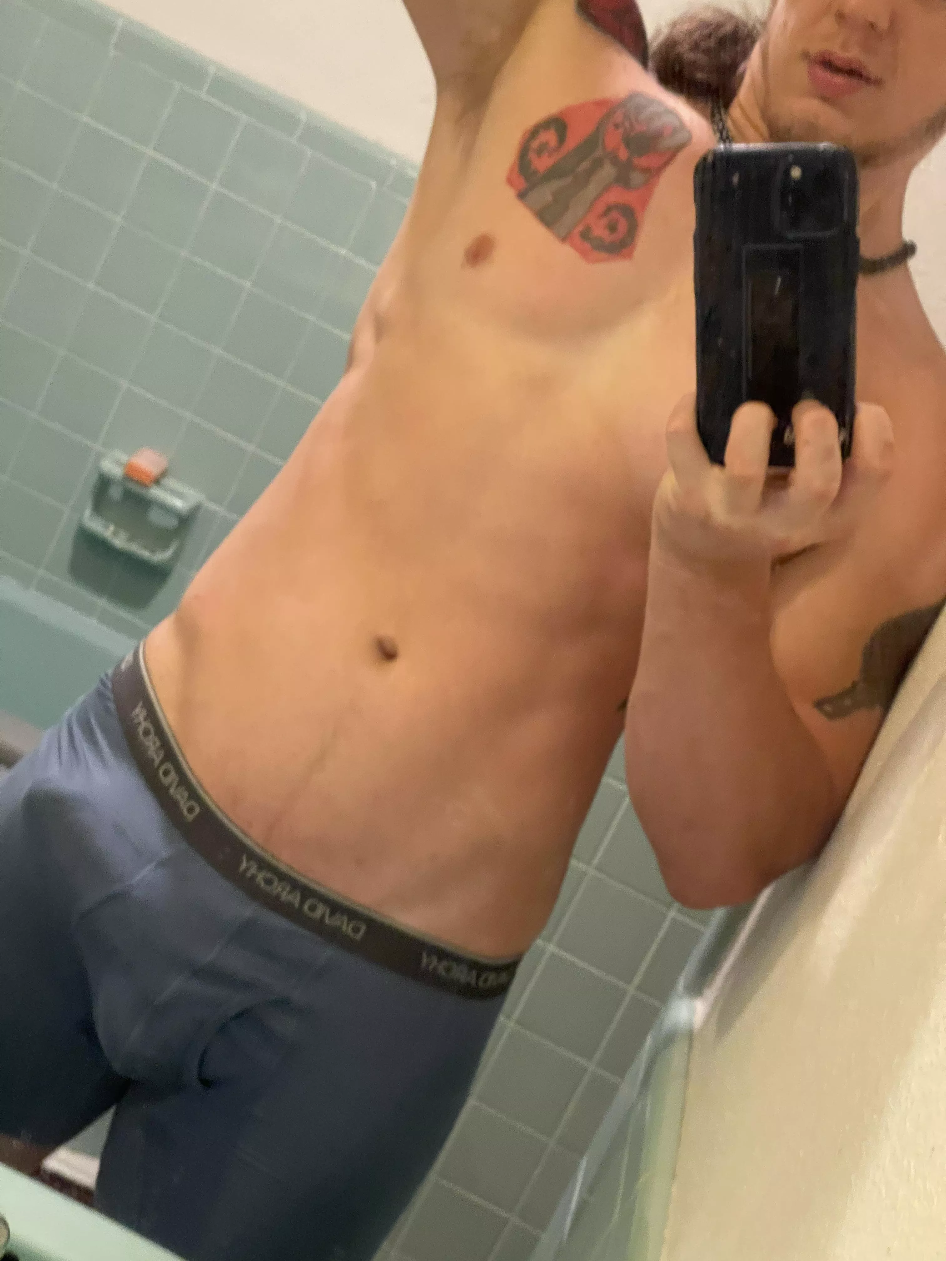 Just as the bulge just starts to show. Who wants to make it grow all the way? posted by FL_NakedNaughtyNerds