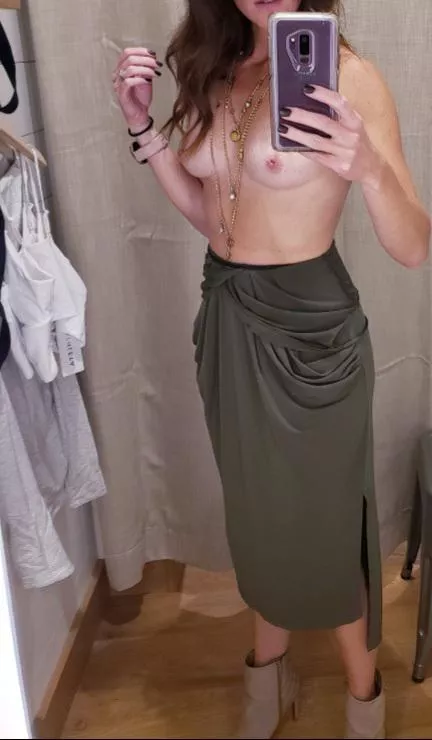 Just because I'm a mother of 3 doesn't mean I shouldn't take a topless selfie in the dressing room ðŸ˜ˆ posted by racyrae41