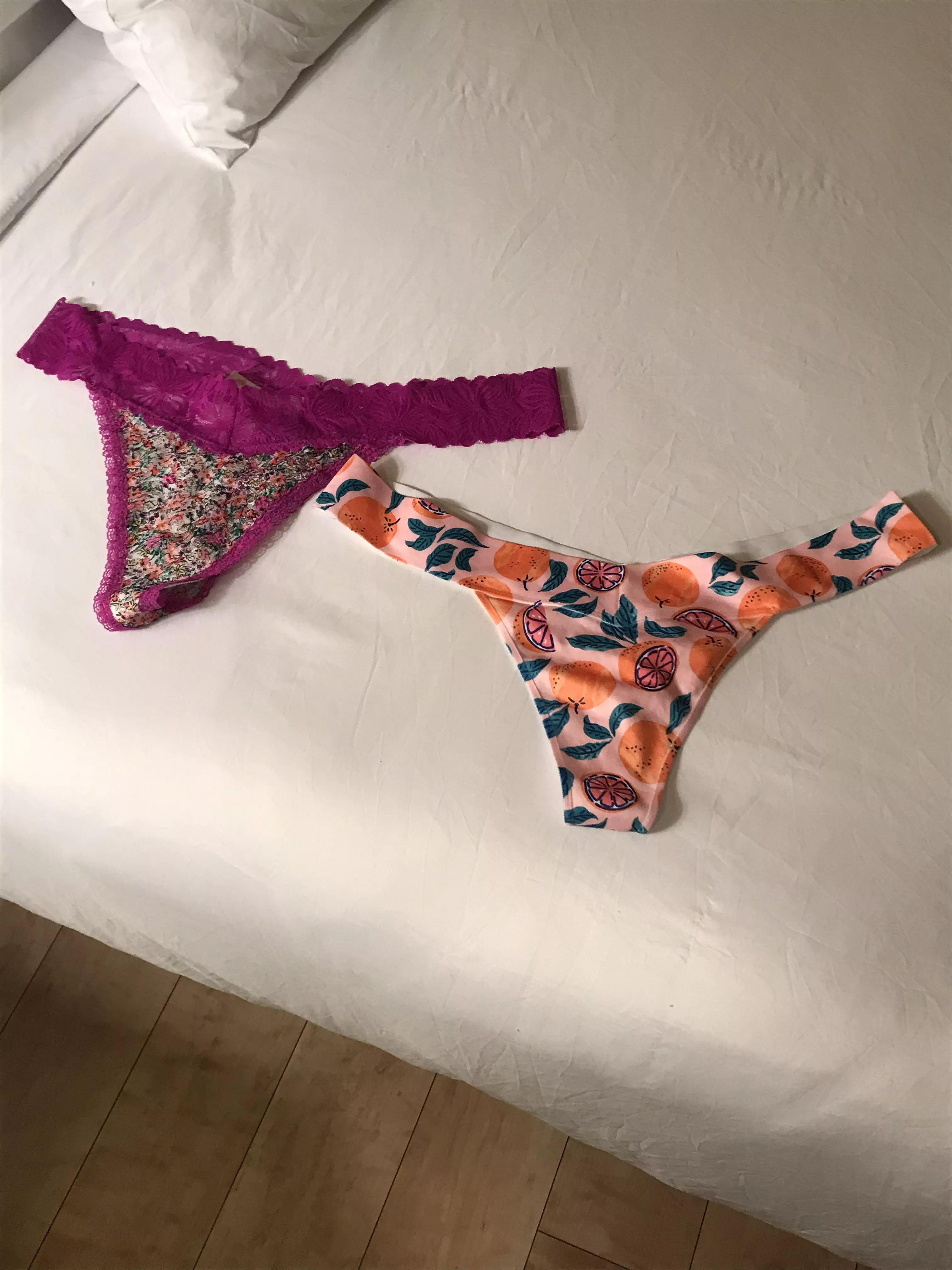 Just bought new panties what to wear first help me decide posted by kevinT6969