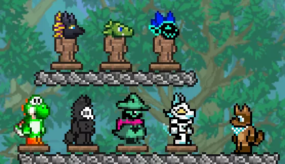 Just finished a Tasque Manager vanity set and wanted to share, along with some of the other furry-inspired vanity in my Terraria mod posted by Exo662