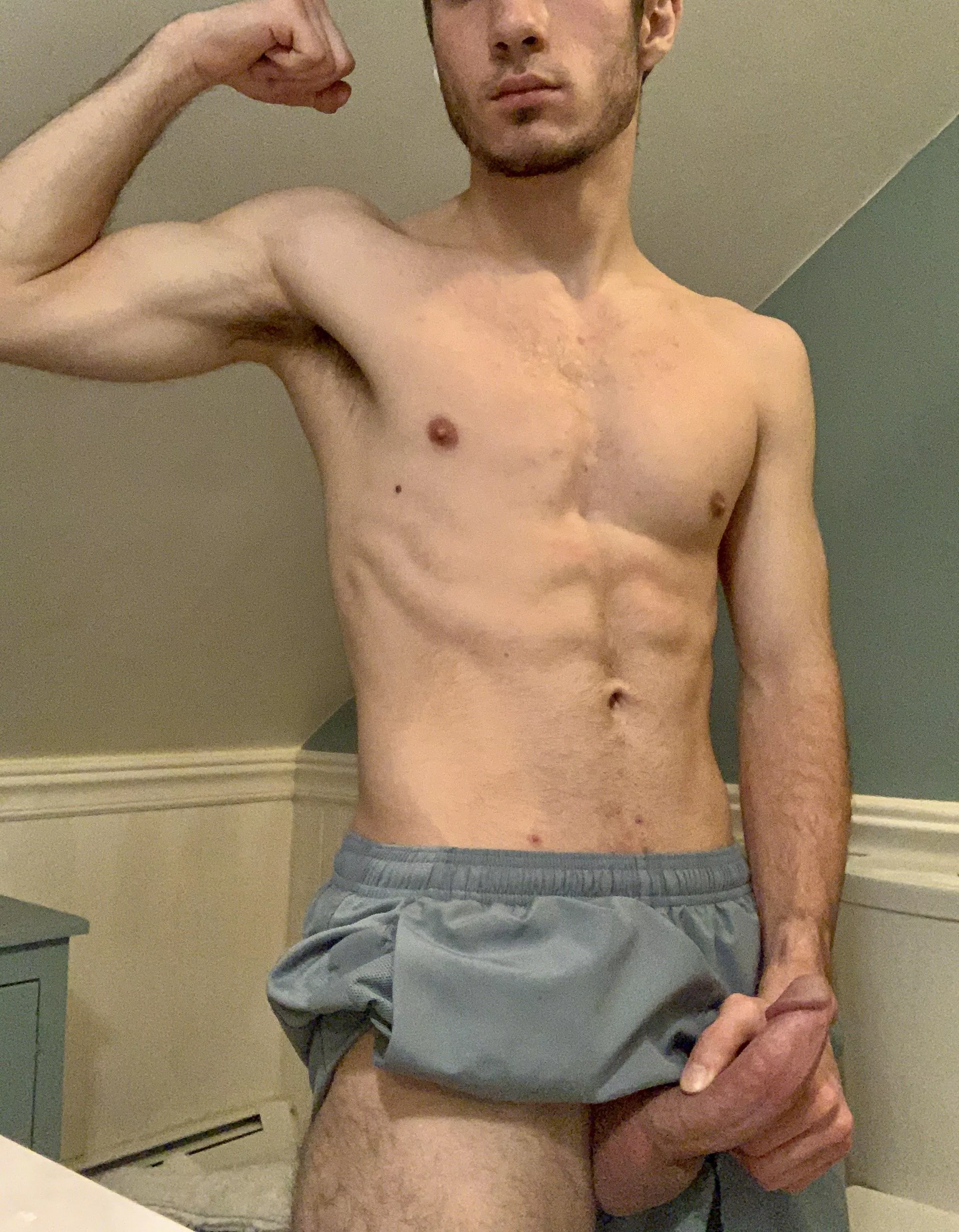 Just finished a workout, 5 inch shorts are so convenient for easy access posted by Fitboy2000_