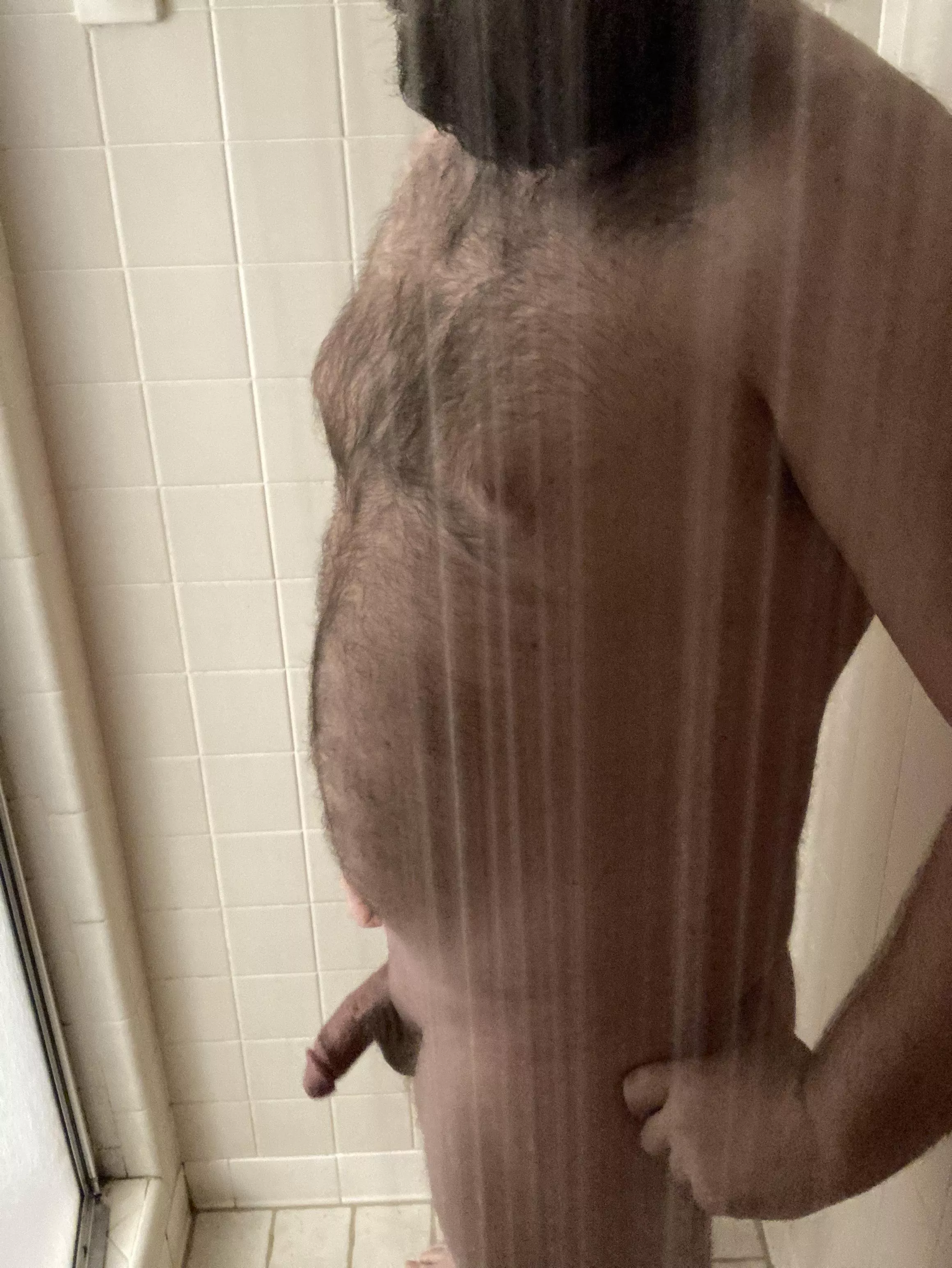 Just showing off in the shower again 😁 posted by Whitedad1912