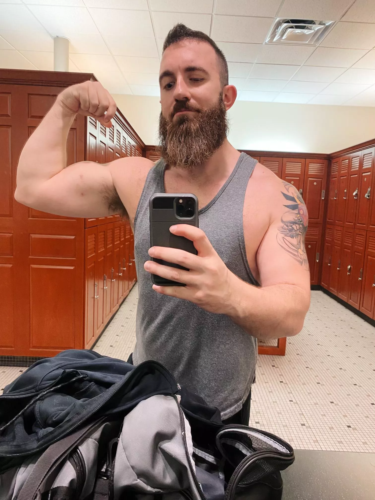 Just trying to grow my arms as big as I can get them posted by pakman1991