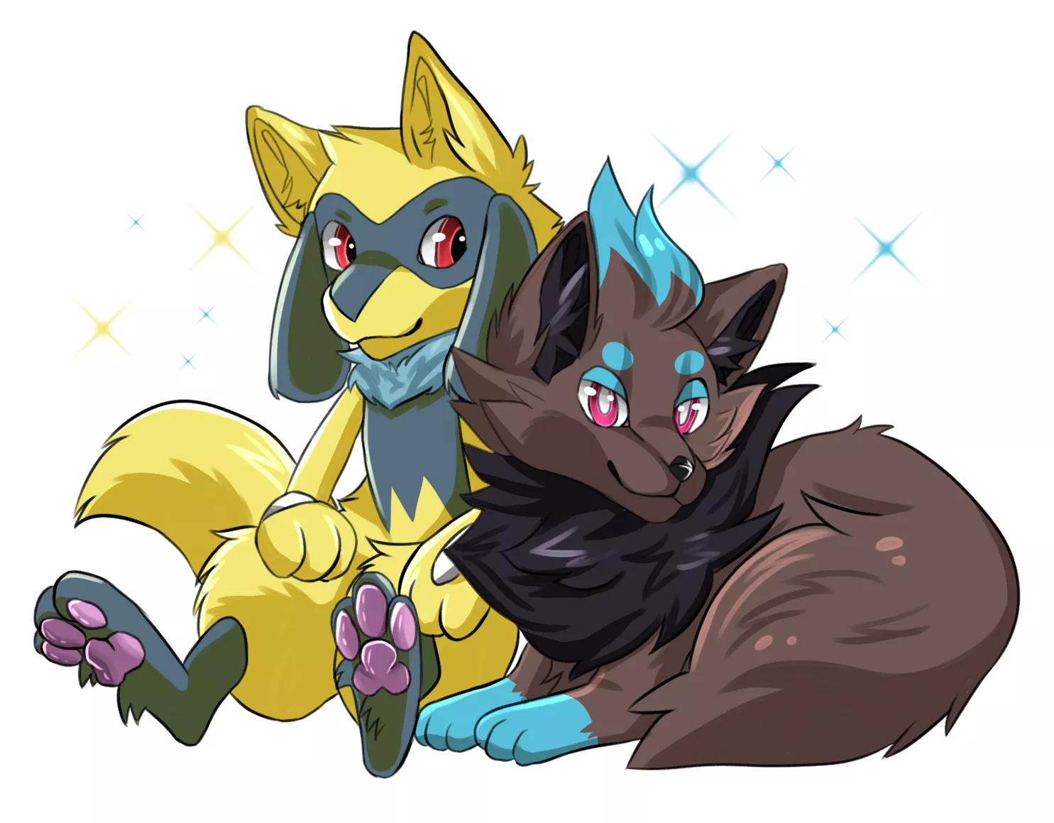 Just two shiny bois✨ (art by me, @Sibanarix) posted by Sibanarix