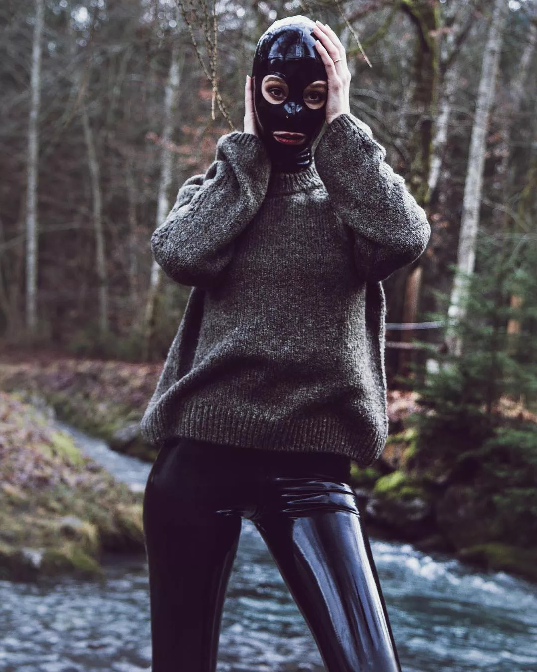 Just.... Wow! Sweater and Latex pants & hood | More of her here: https://www.instagram.com/eskal_ton/ posted by BobRoss235