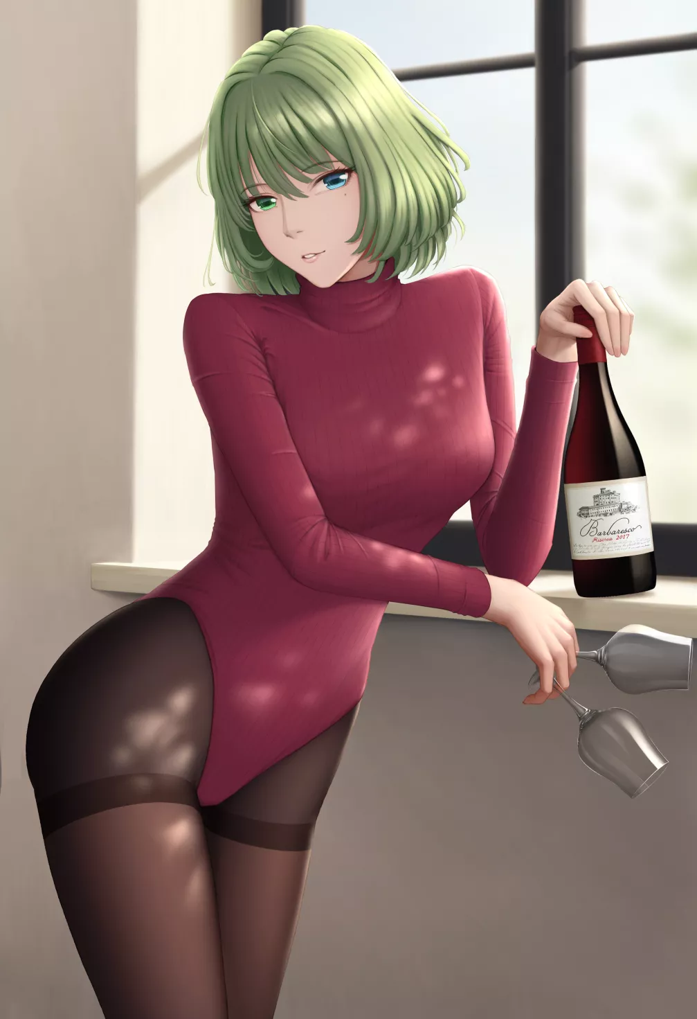 Kaede Ribbed Leotard Pantyhose Wants To Drink Wine With You (Yingyu) [Idolmaster] posted by sequence_string