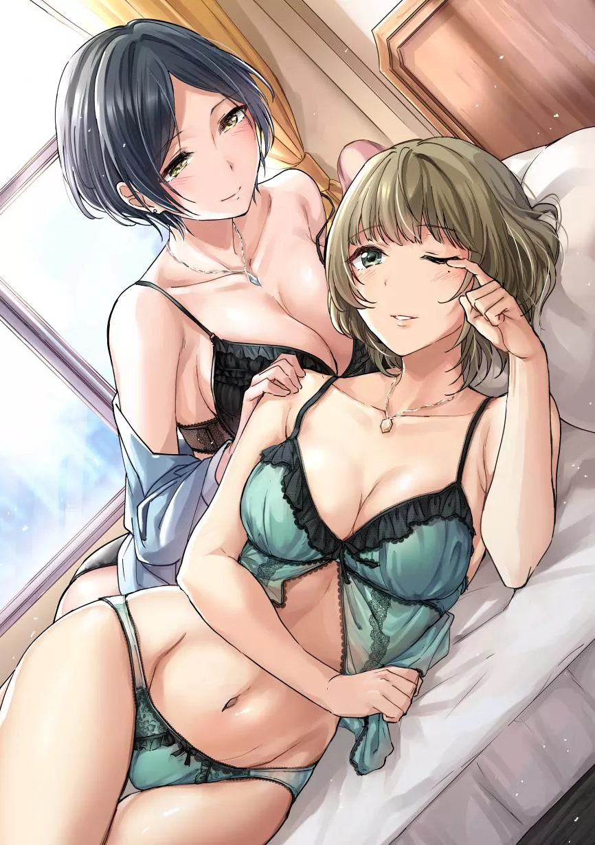 Kanade and Kaede [Idolmaster] posted by Written_up_for_125