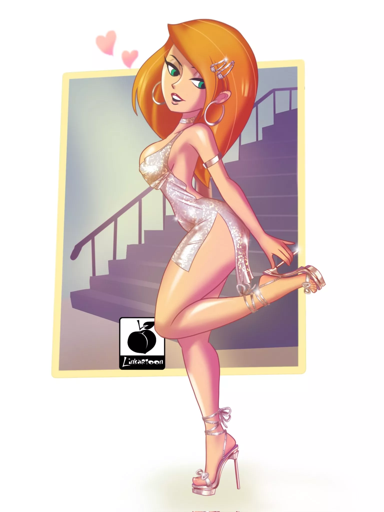 Kim Possible's graduation celebration outfit (Linkartoon) [Kim Possible] posted by the_shadeee_tree