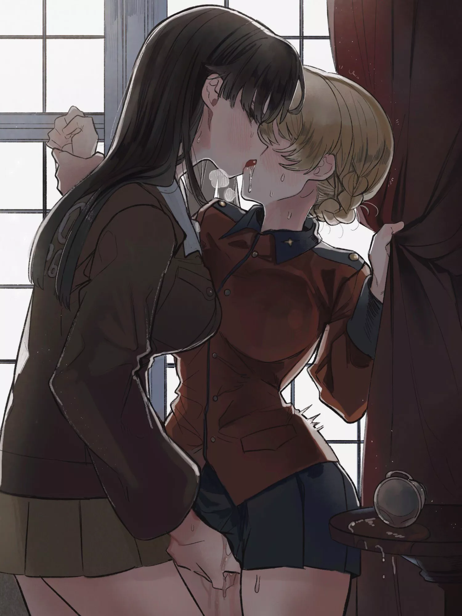 Kinuyo x Darjeeling [Girls und Panzer] posted by Wonogiri