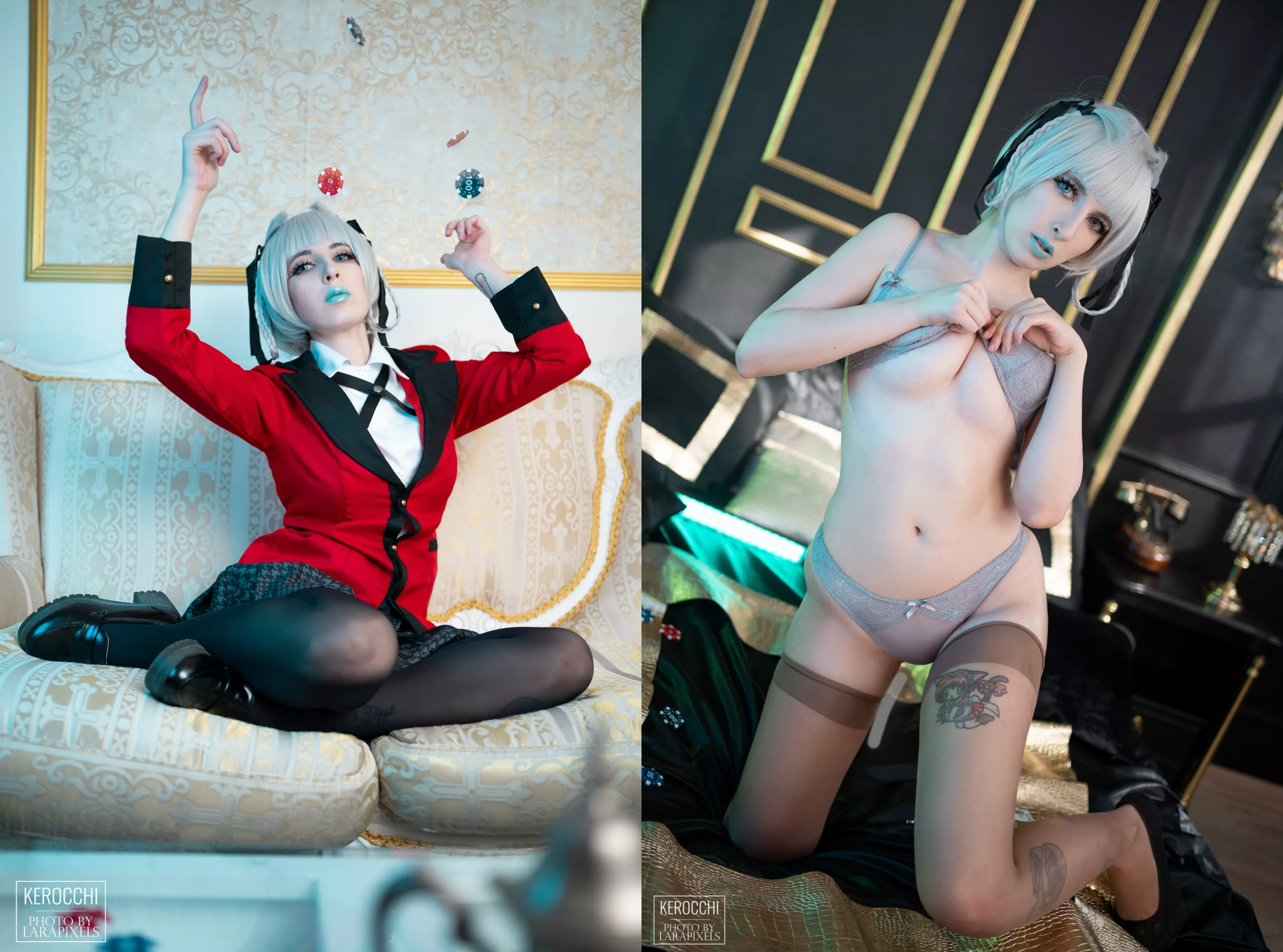 Kirari from Kakegurui cosplay ON/OFF by Kerocchi posted by kerocchi