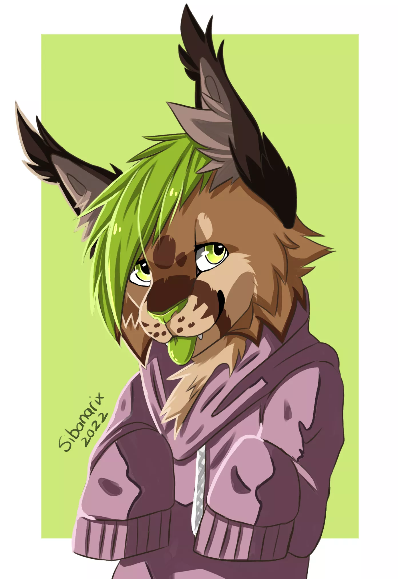 Kiwi Lynx! (art by me, @Sibanarix) posted by Sibanarix