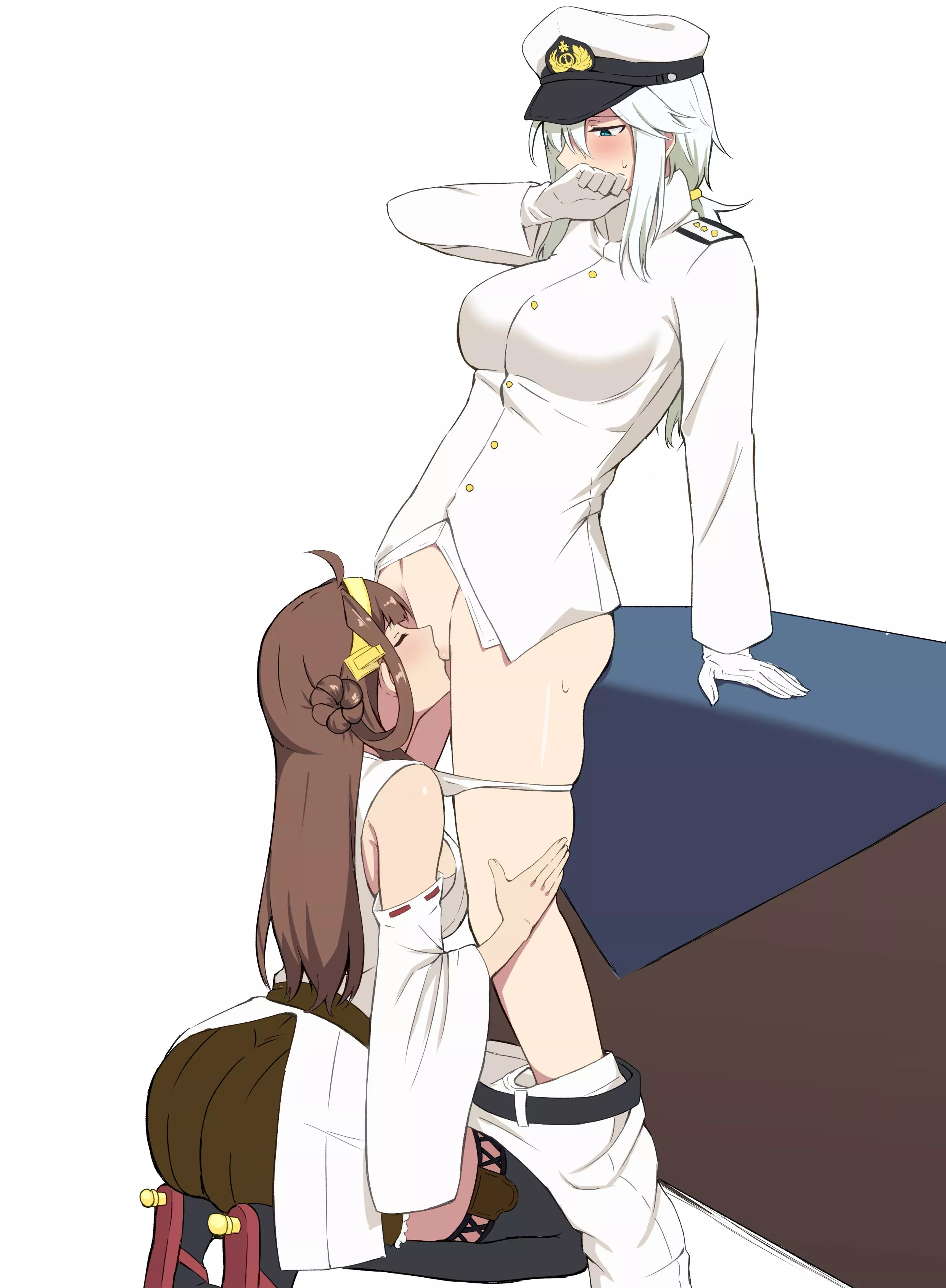 Kongou sucking up to the Admiral (Takaman) [KanColle] posted by llamanatee