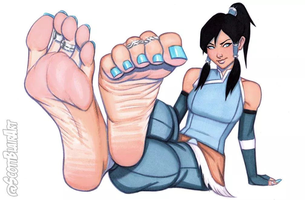 Korra feet. (scottblairart)[The legend of Korra] posted by Banime2019