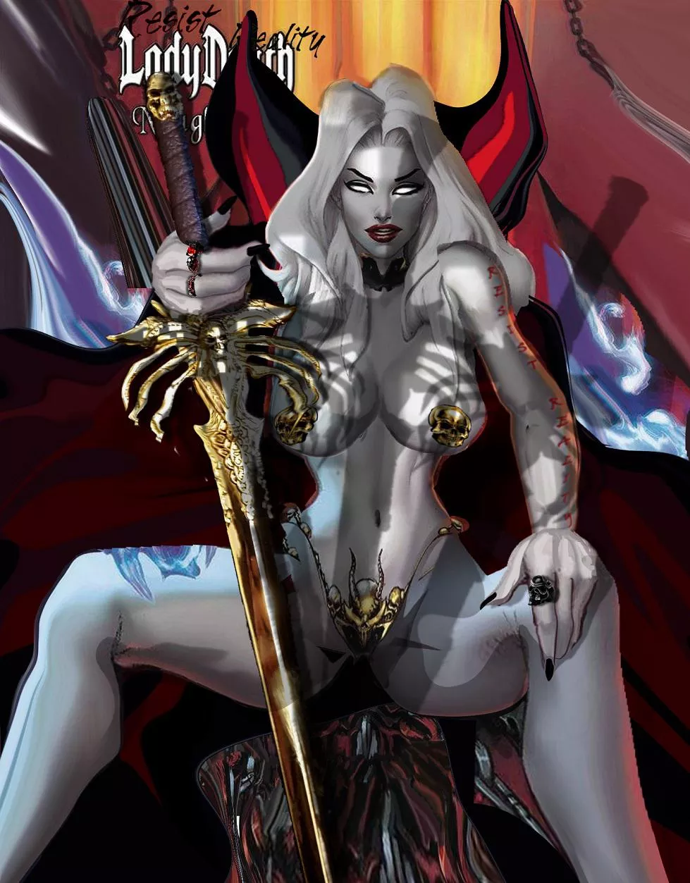 Lady Death Fanart by Resist Reality (Now you can buy me a meal!) posted by ResistRealityArt