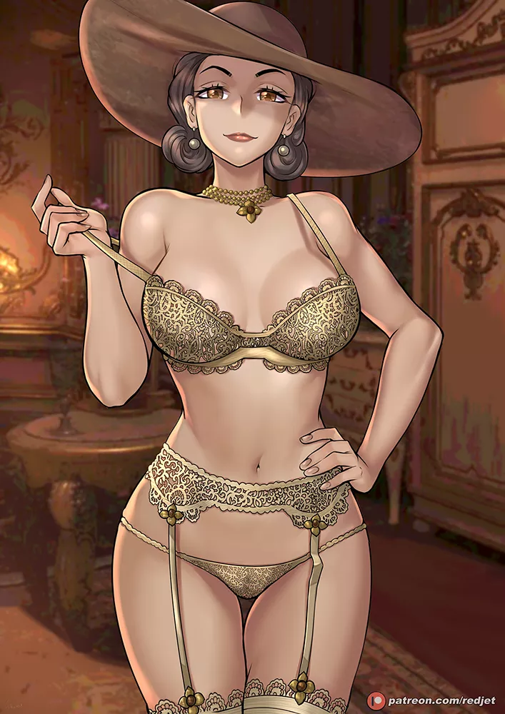 Lady Dimitrescu, you're trying to seduce me. Aren't you? [Resident Evil Village] posted by DidacticDalek