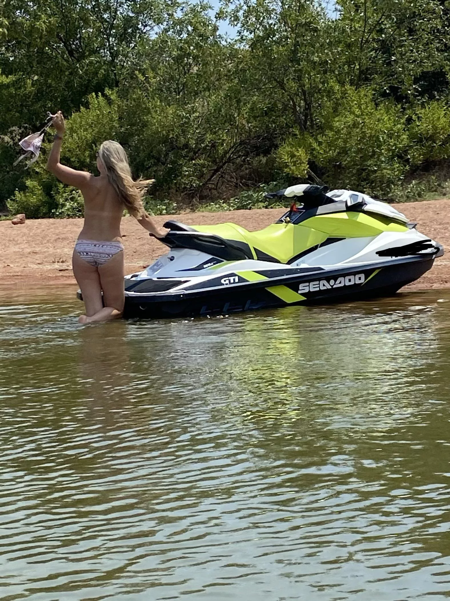 Lake life is always better when you’re topless 😉 posted by military_dream_girl