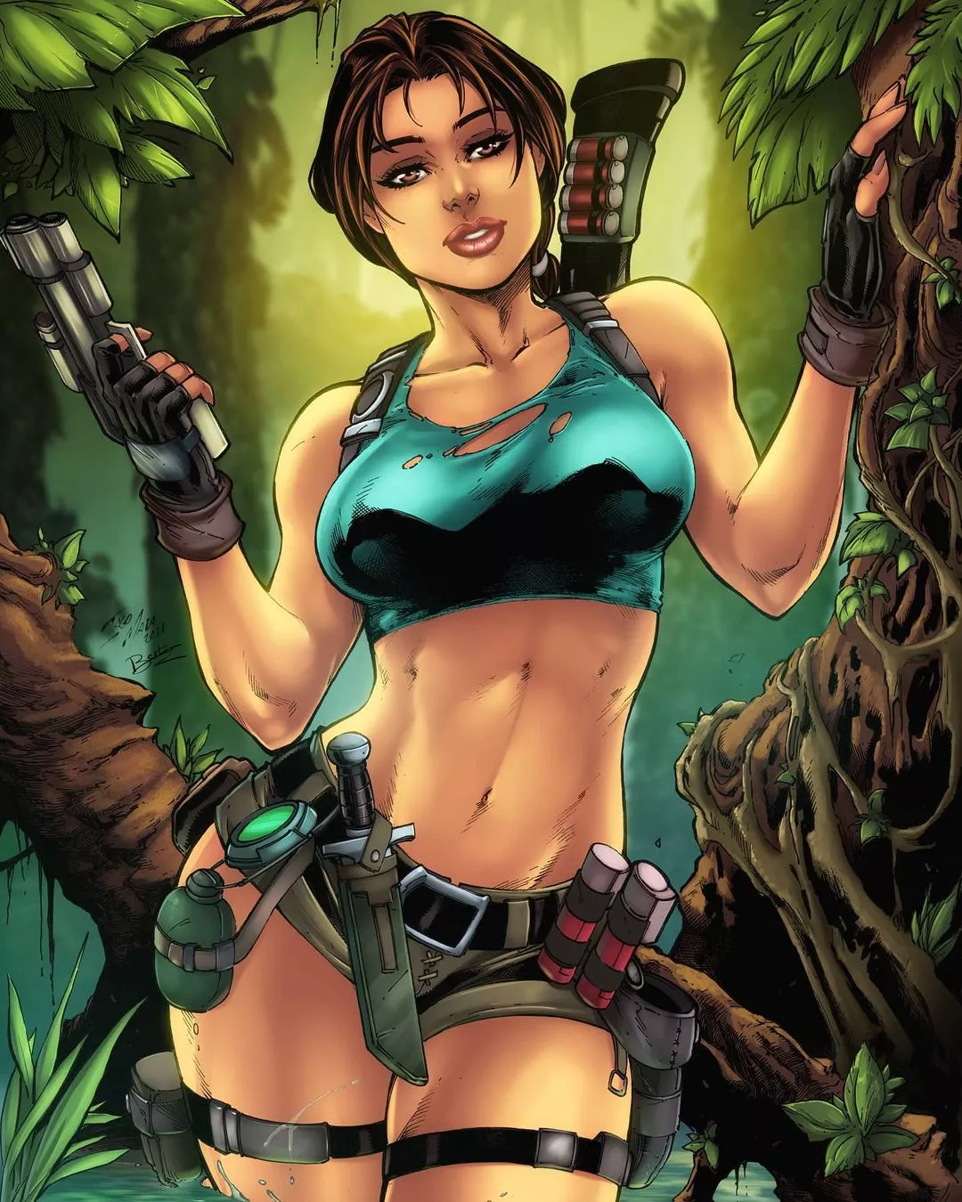 Lara Croft by Iago Maia (2021) posted by prismatika_on_tumblr