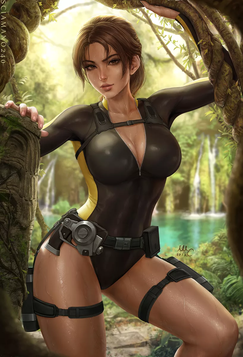 Lara Croft In A Diving Suit (Sciamano240) [Tomb Raider] posted by sequence_string