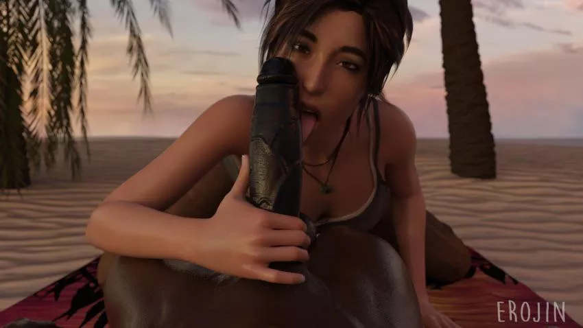 Lara licking a big black cock (erojin) posted by post-ironic-irony