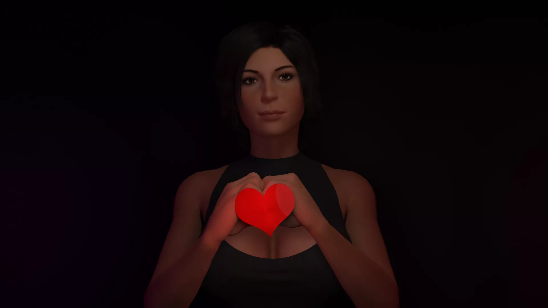 Lara shows you heart (CTRL-V3D) posted by Sherbet_Opposite