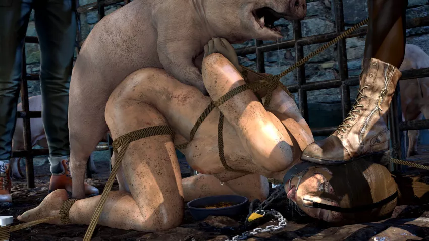 Lara tied up and fucked by an pig posted by thenewshoppinglist