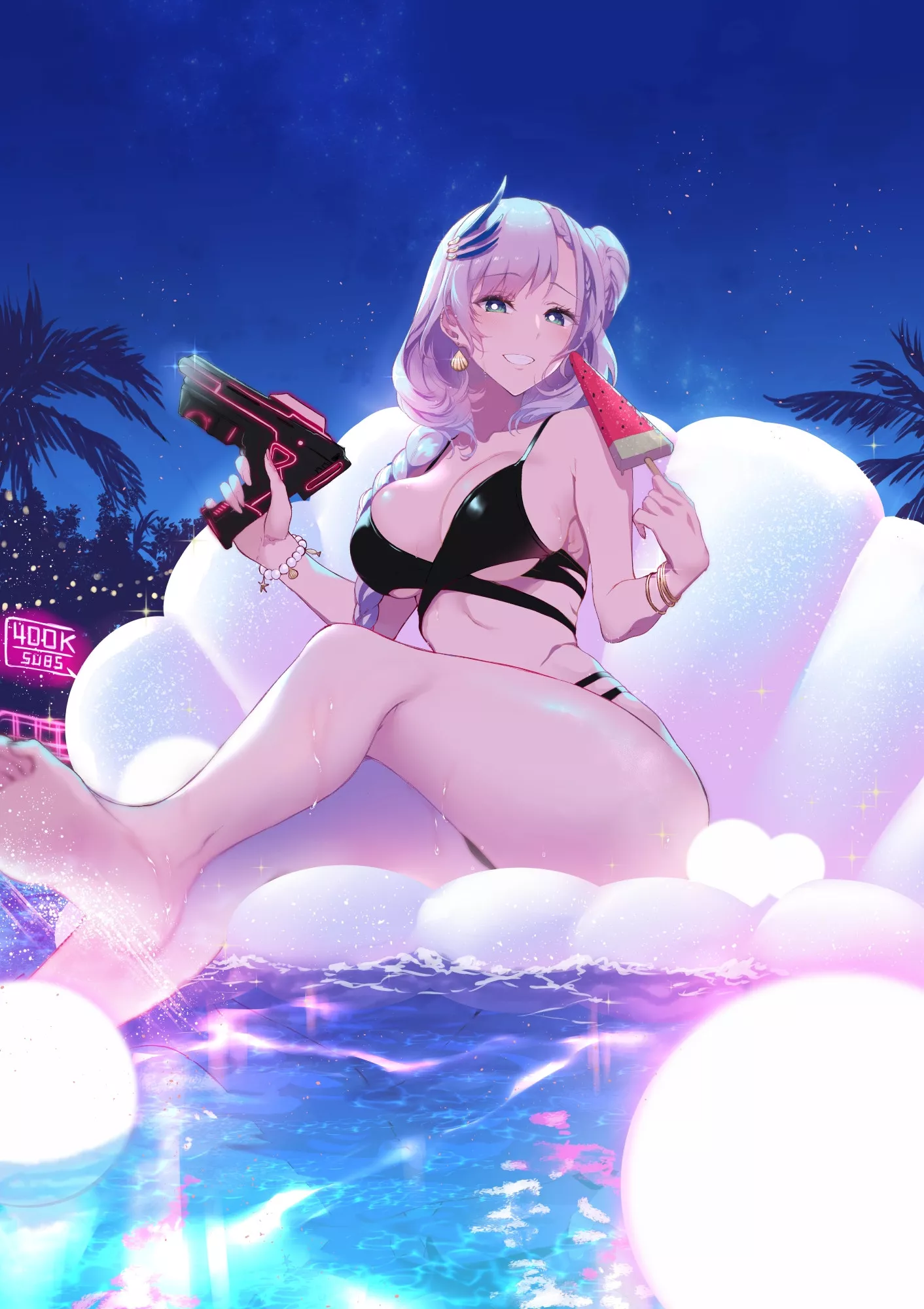 Late Night Pool Fun [Virtual YTber] posted by CheetahSperm18