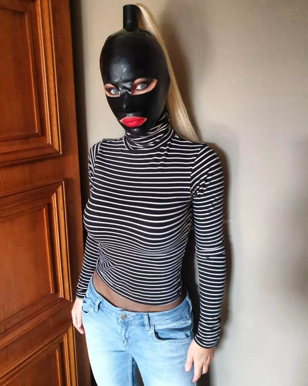 Latex hood - more hooded awesomeness on insta | Check her out: https://www.instagram.com/fetishkeira/ posted by BobRoss235