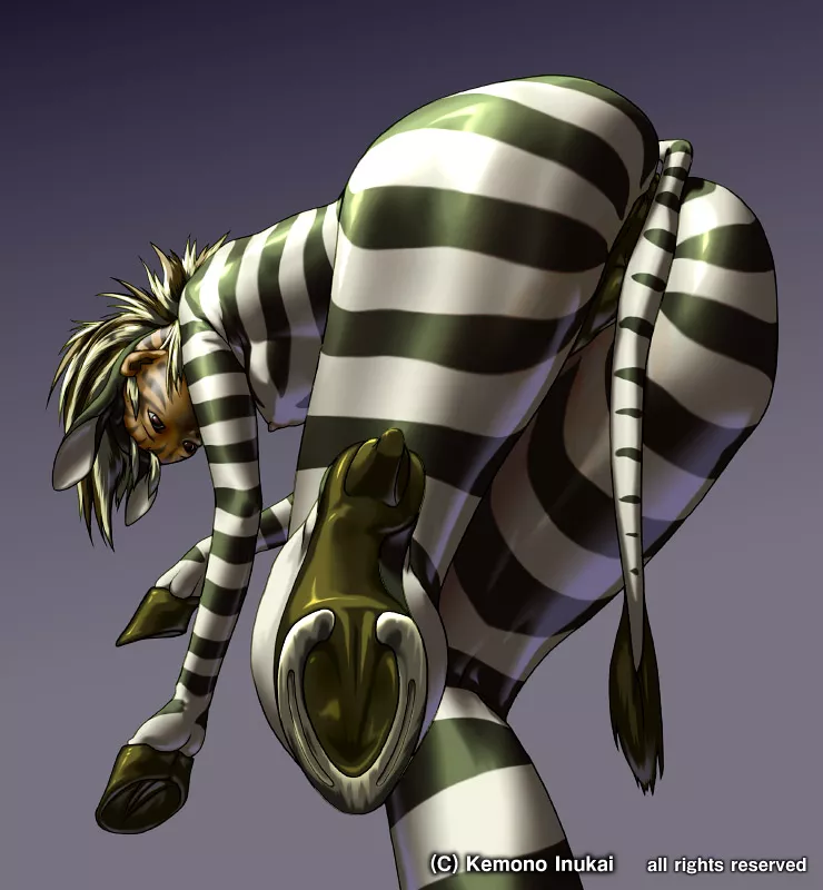 Latex zebra girl posted by AbhiGoodies