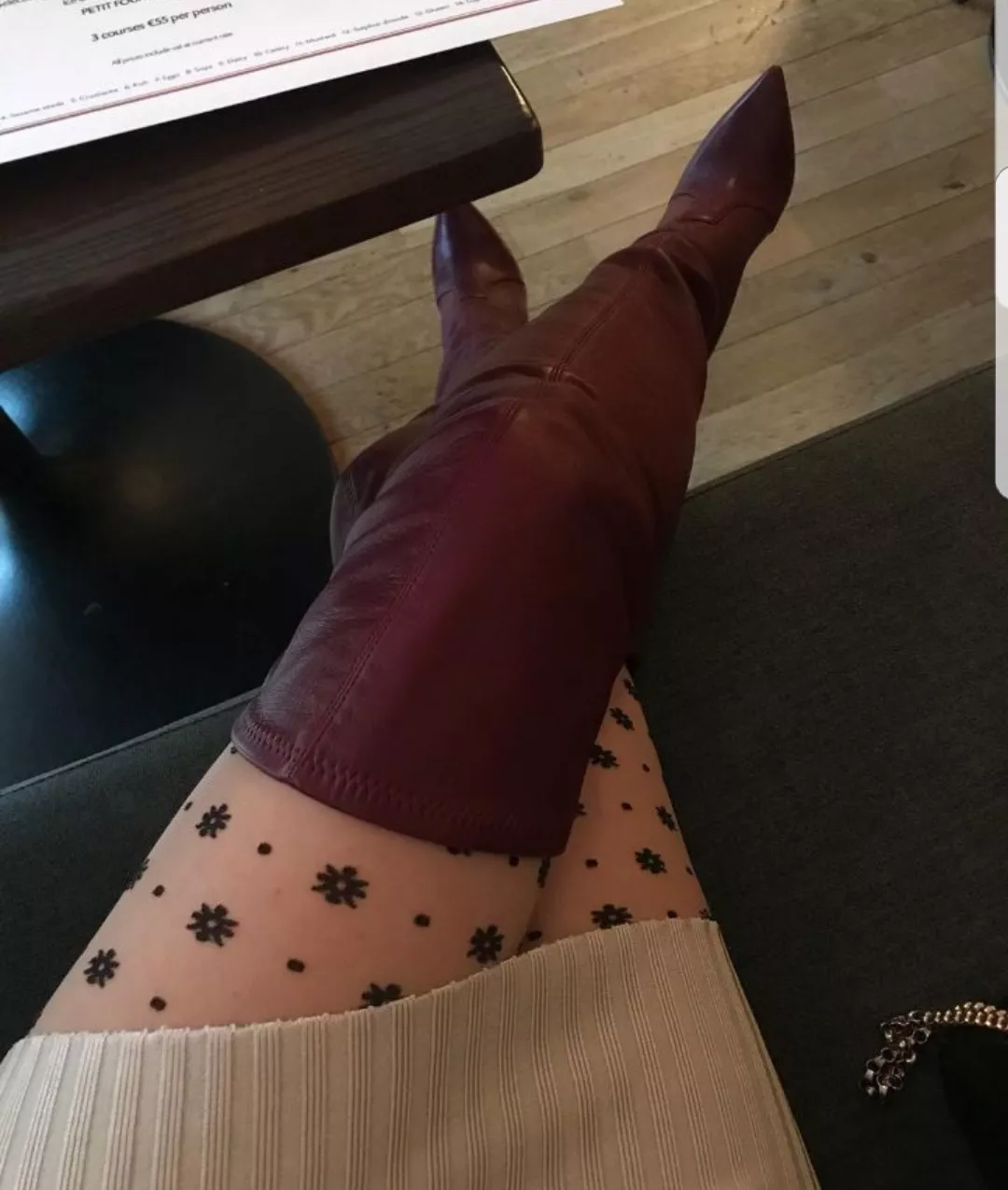 Leather boots and tights posted by SpoiltPrincessG