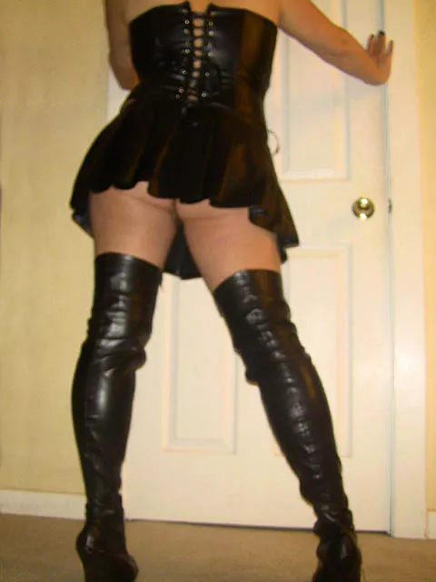 Leather corset dress [oc] posted by wyckedjasmine