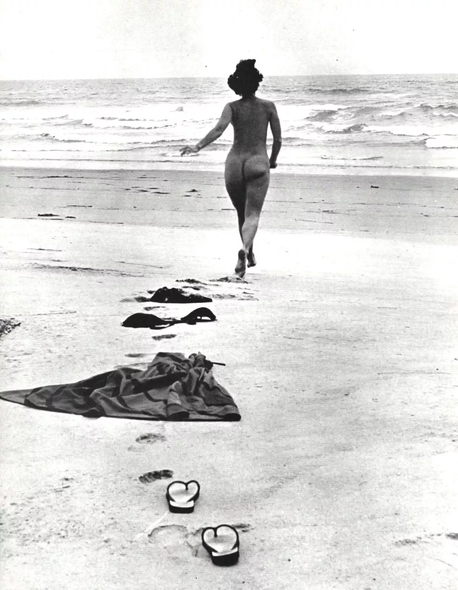 Leaving it all behind (by Martin Collier for Sun Era, V1N1, 1962) posted by NaturistPictures