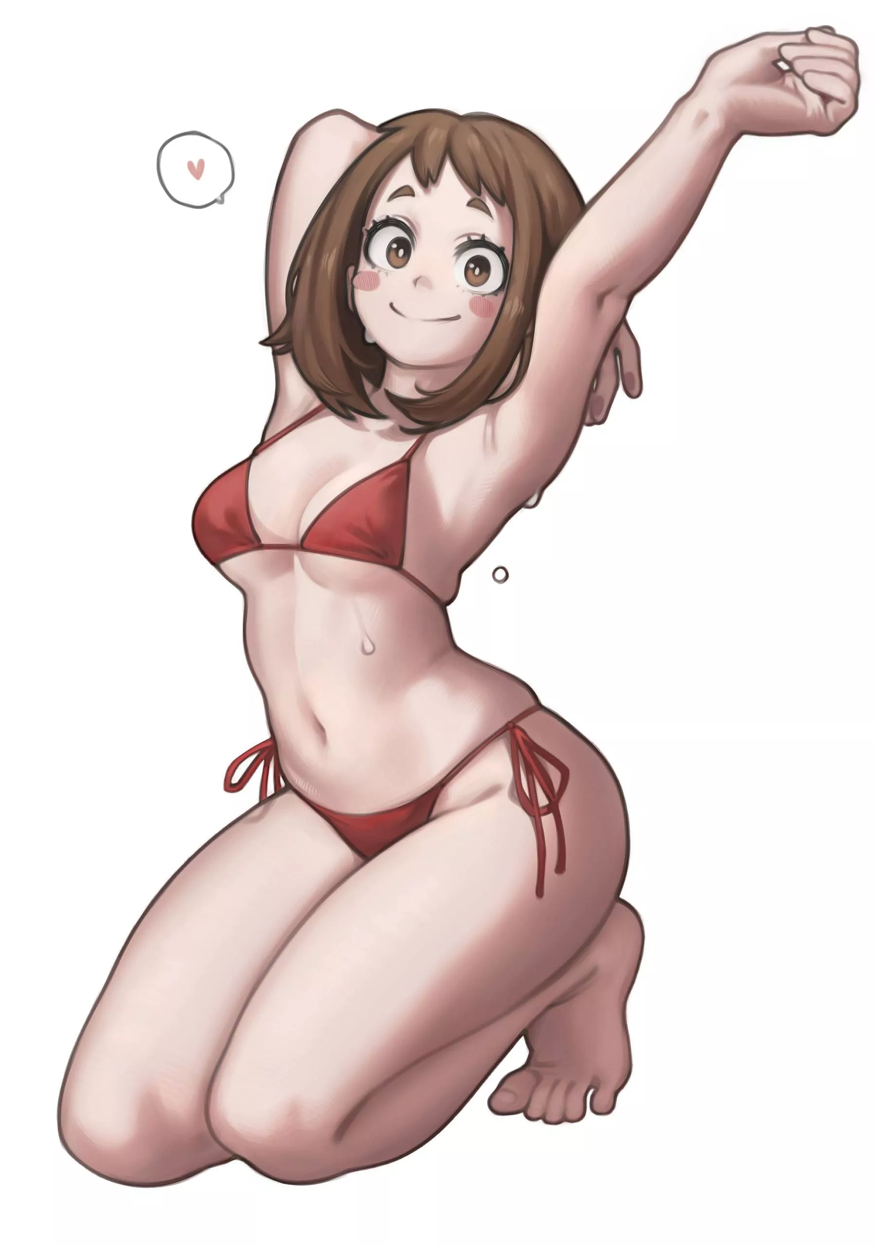 [Lentiyay] Ochako's Red Bikini posted by OuroborousPanda