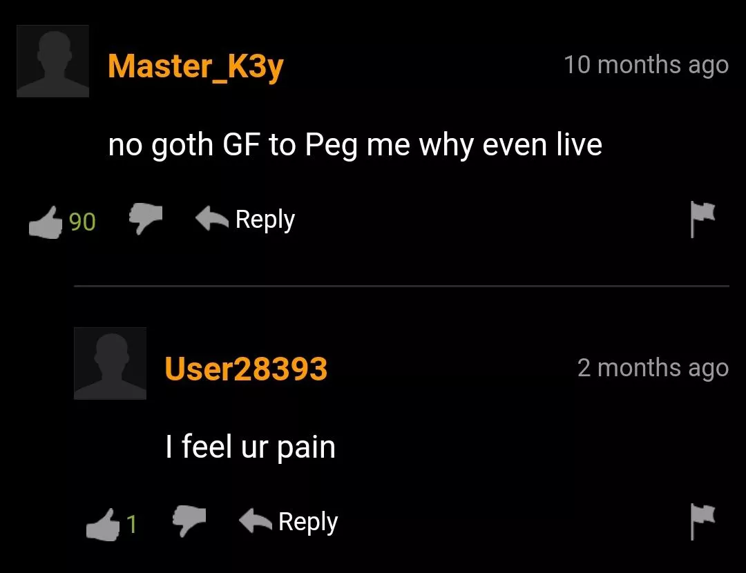 Let's pour one out for him, and hope he finds his goth gf who will peg him. posted by EJ_Was_Taken