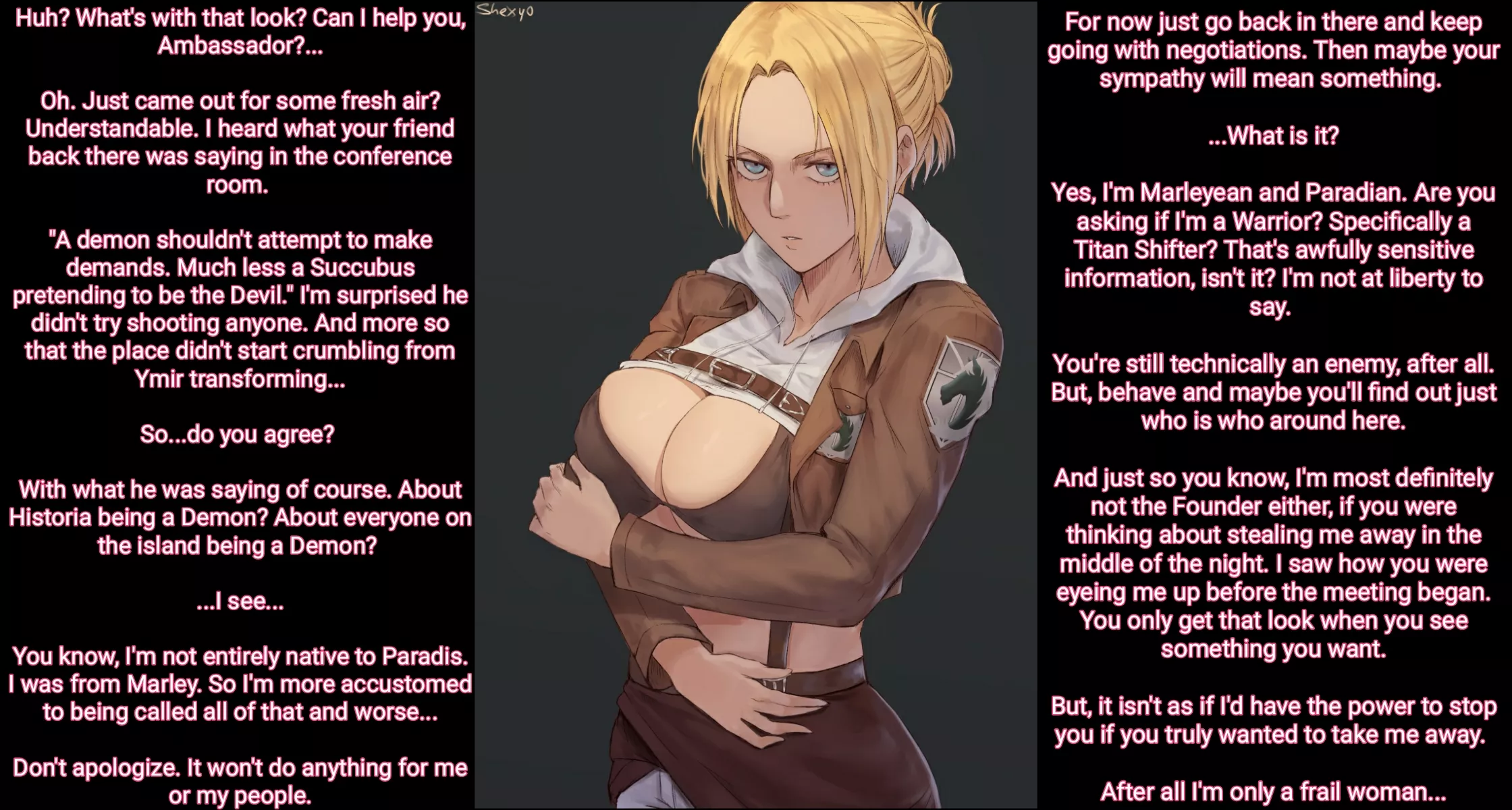 Lets Take a Trip to Paradise (AOT) (Plot, No Sex, Allusion to Rape) (Part 5/?) posted by Hal-Bone