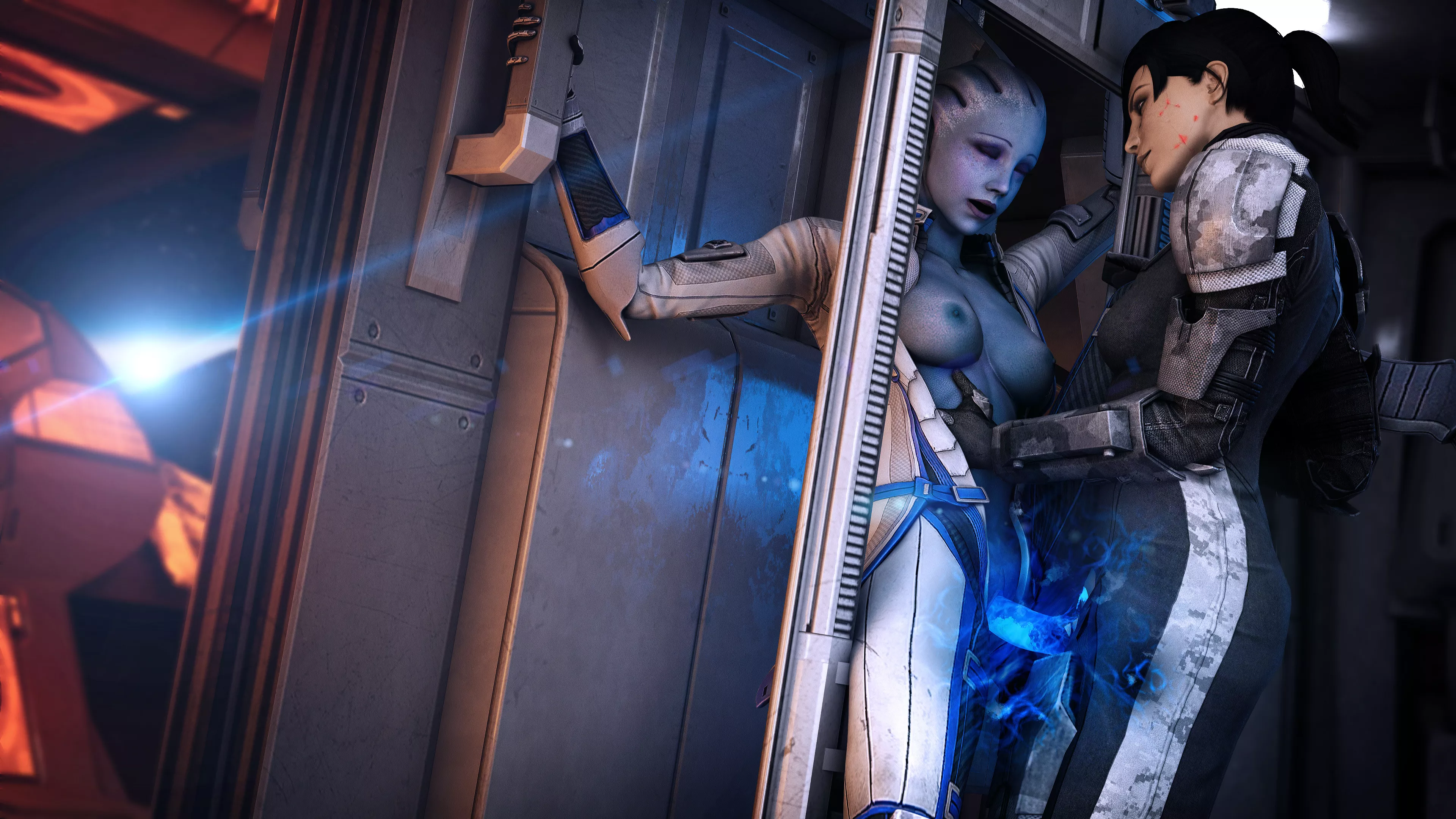 Liara and Shepard have enough time for a quickie before the drop (asarimaniac) posted by shallowtupperware