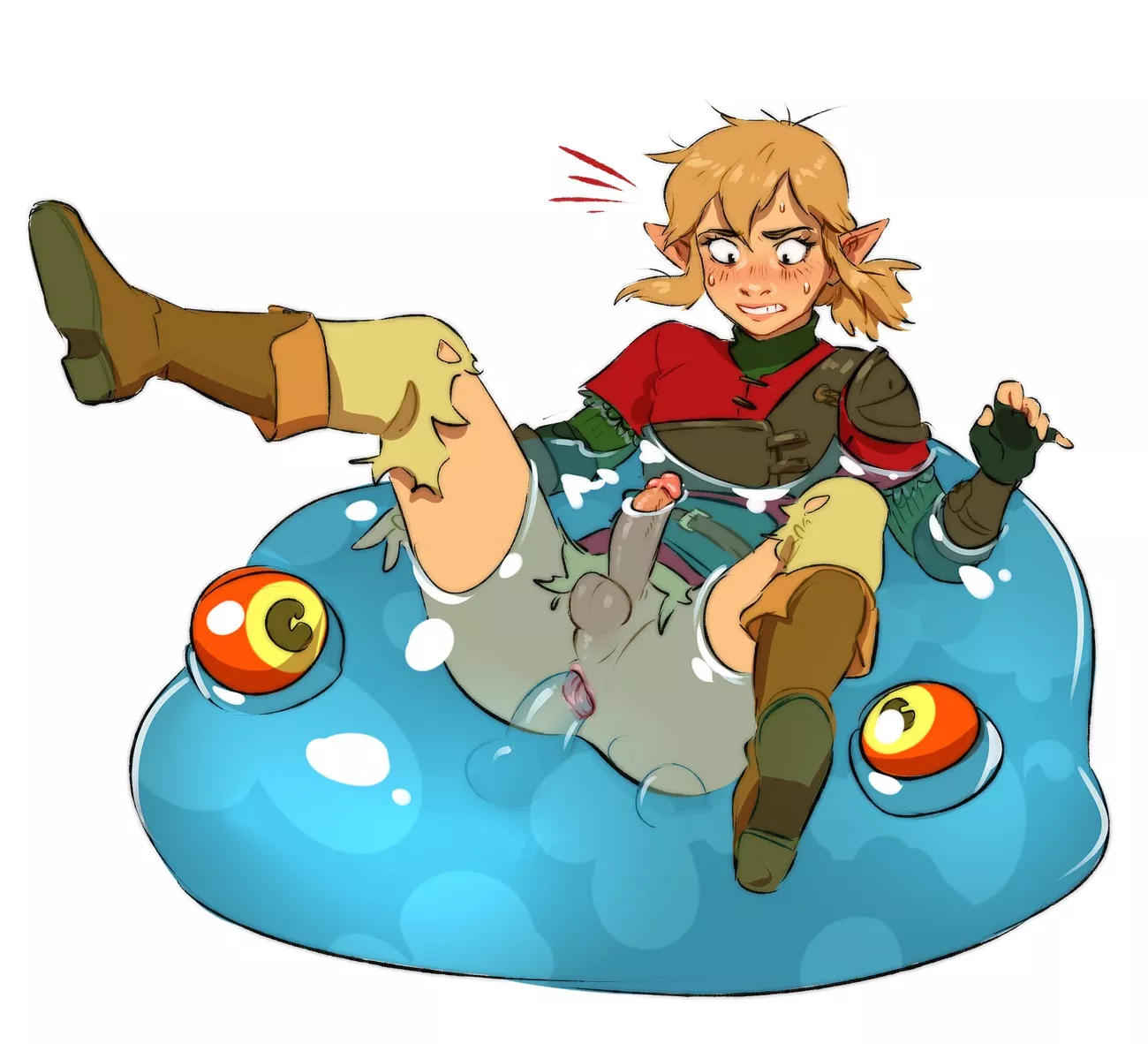 Link didn't expect enemy slimes to do THIS posted by Irishish