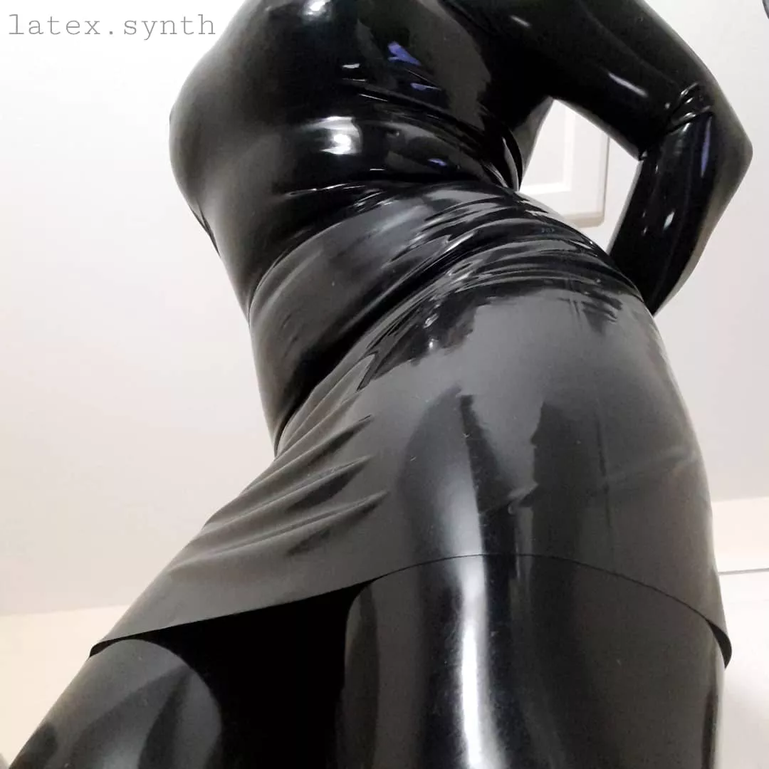 Little Black Latex Dress posted by newrubbercreature