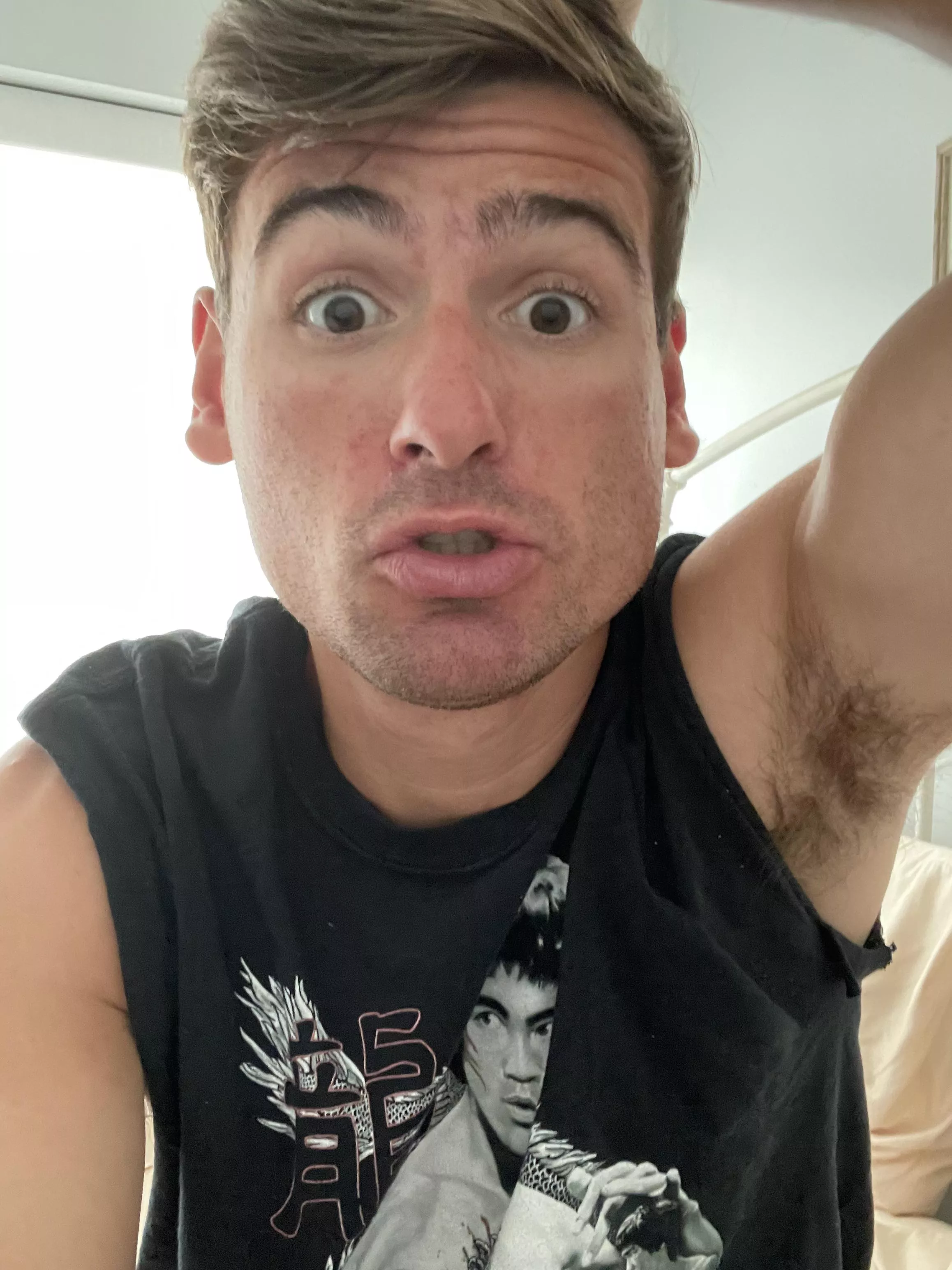 Local Rock n roll drummer. His armpits get really sweaty after a show. Who would enjoy seeing that? posted by JorWadd22