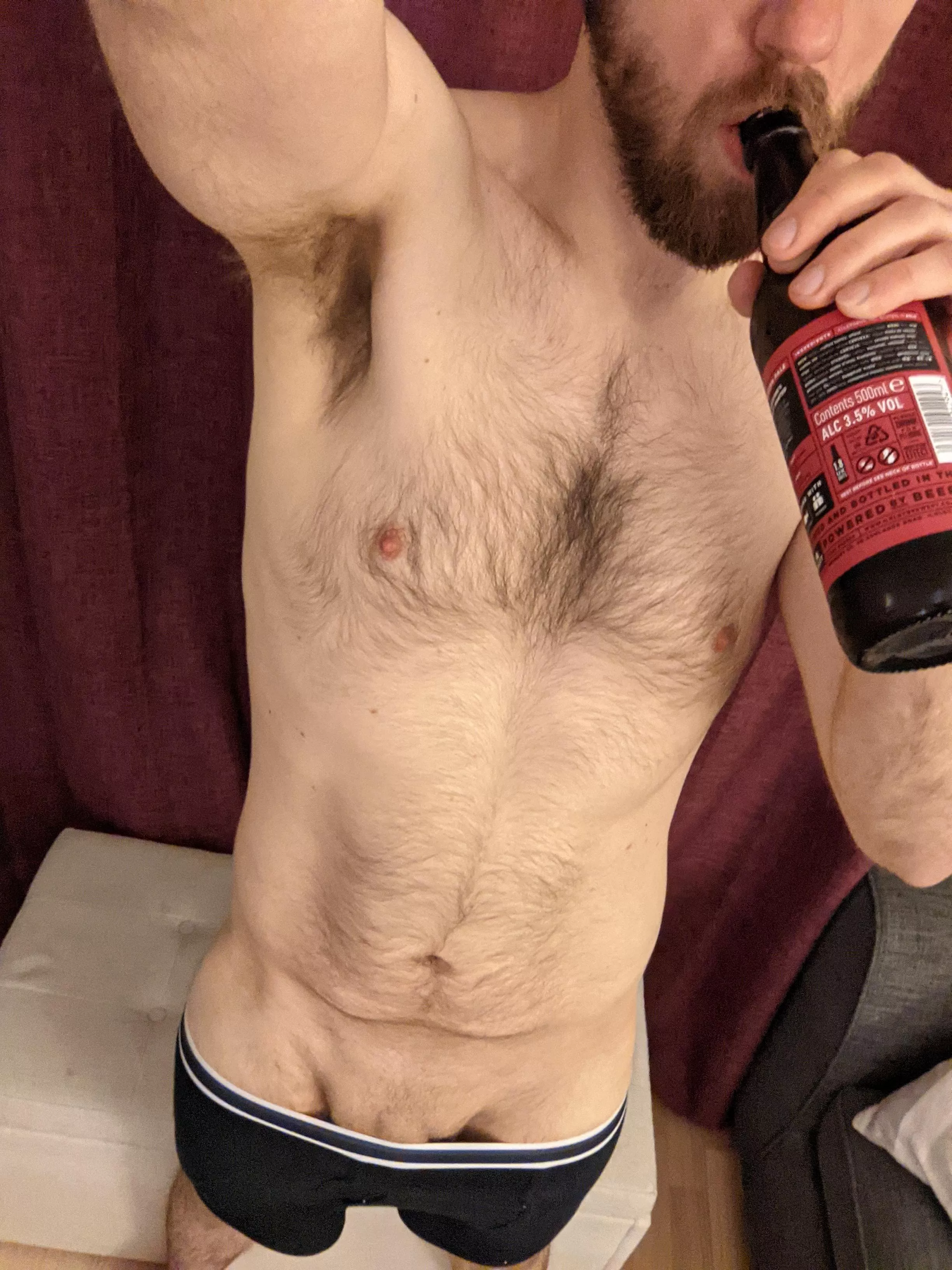 Long day calls for beer and nudity, right? posted by BeardedBrit90