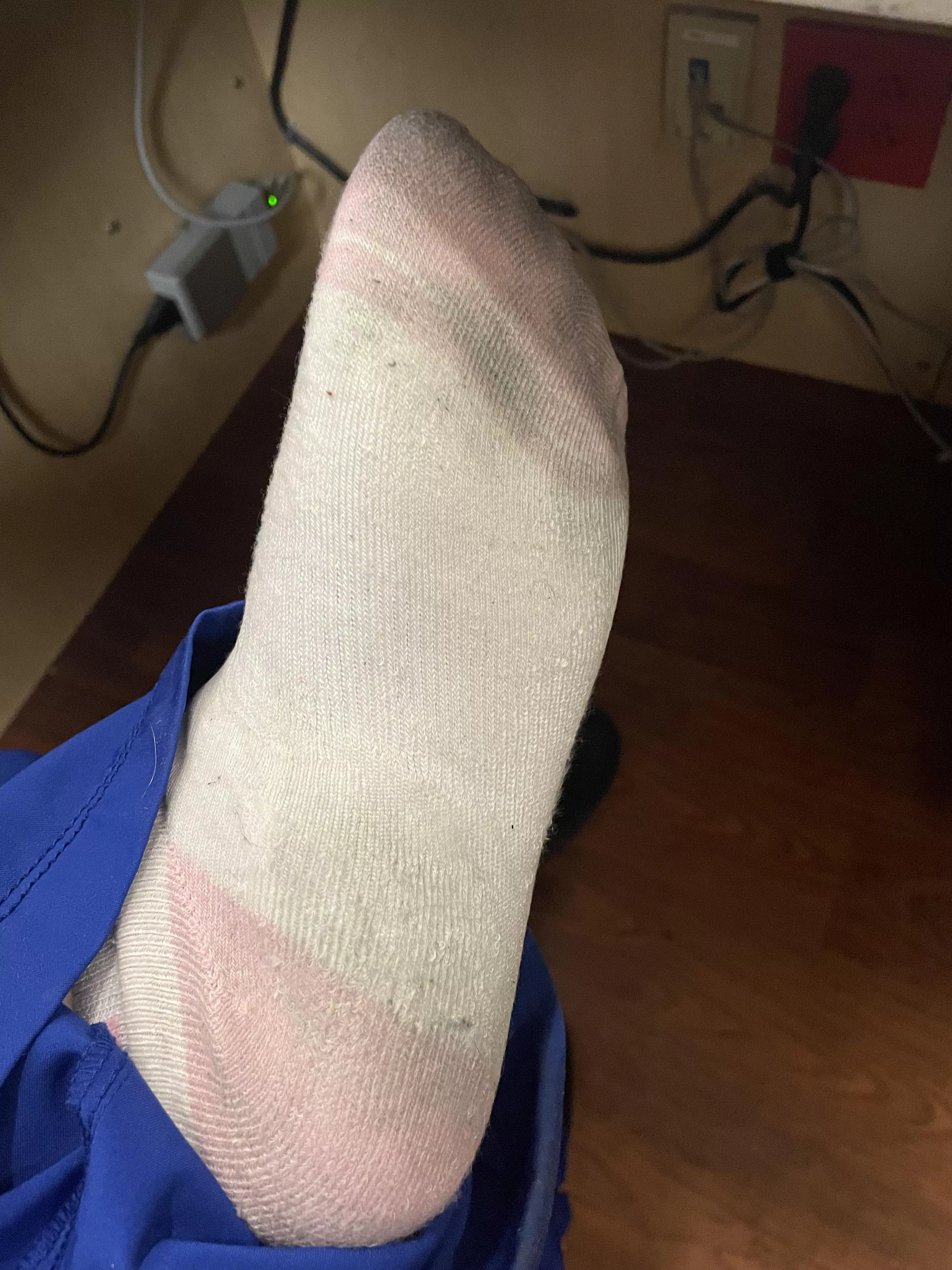 Look at how gross these socks are after only a 12hr nursing shift. They’re so sweaty. DM me if interested. posted by Valkyrierae1