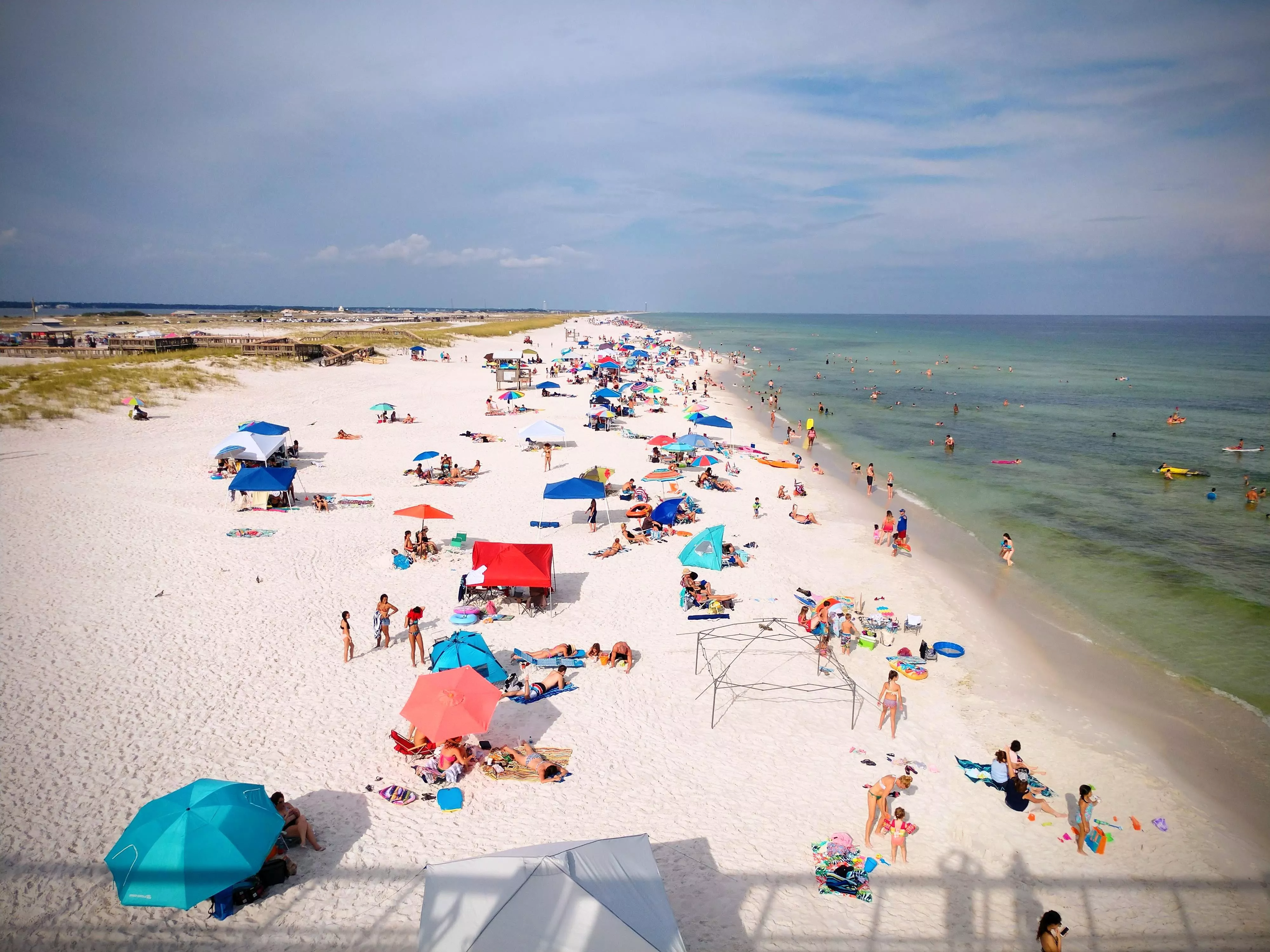 Looking east on the pier at Navarre Beach, FL, USA in 2018 posted by Parking_Ambition4451