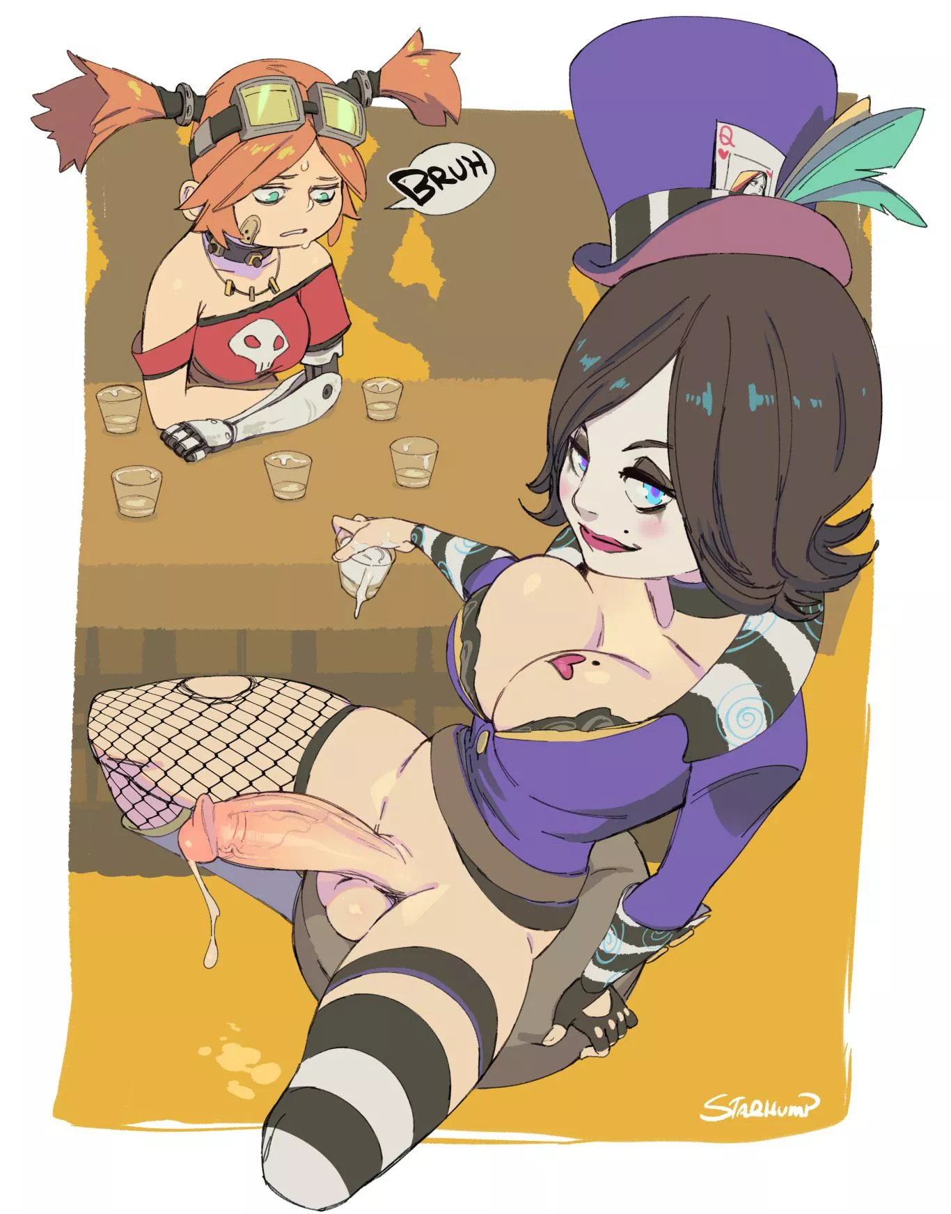 Looks like it’s free shot night (Unknown Artist) [Borderlands] posted by TheJapanesePrincess5