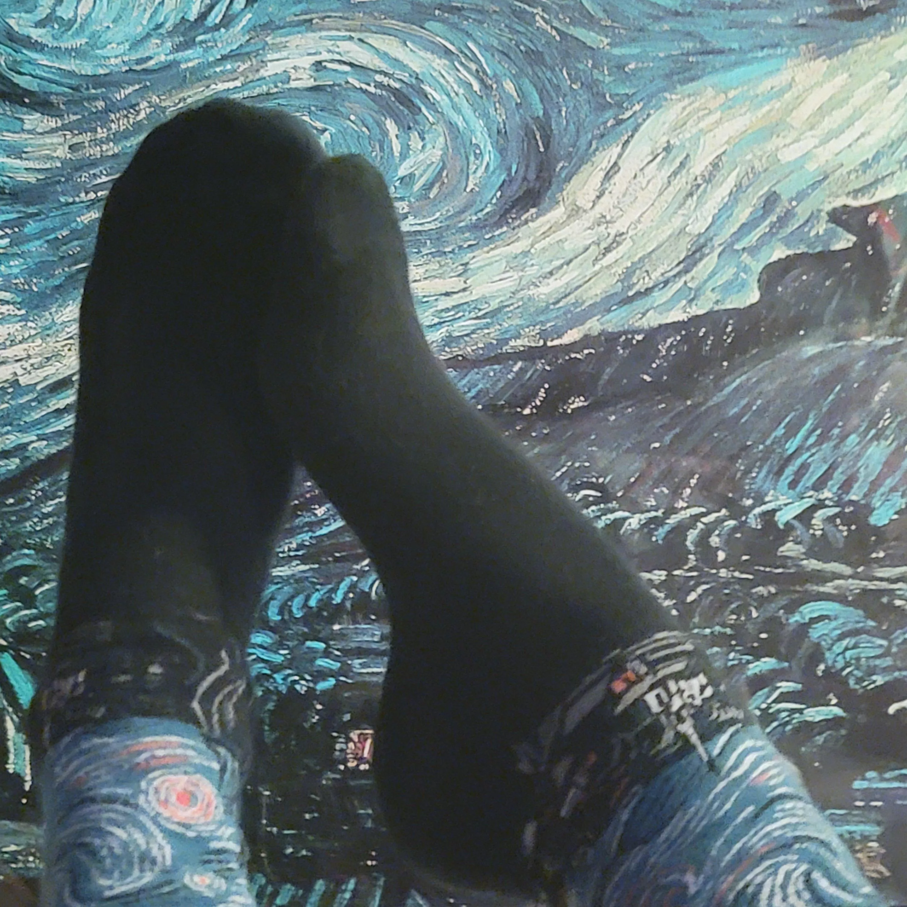 Love these Van Gogh socks, don't my feet look so pretty in them? posted by RedHeadSocks