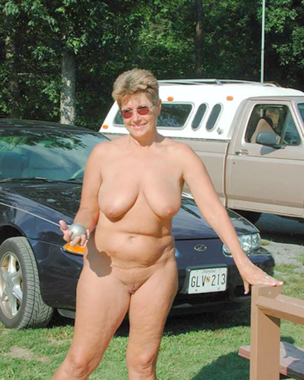 Love to try naked bocce with this tan nudist posted by Udderluvr2020