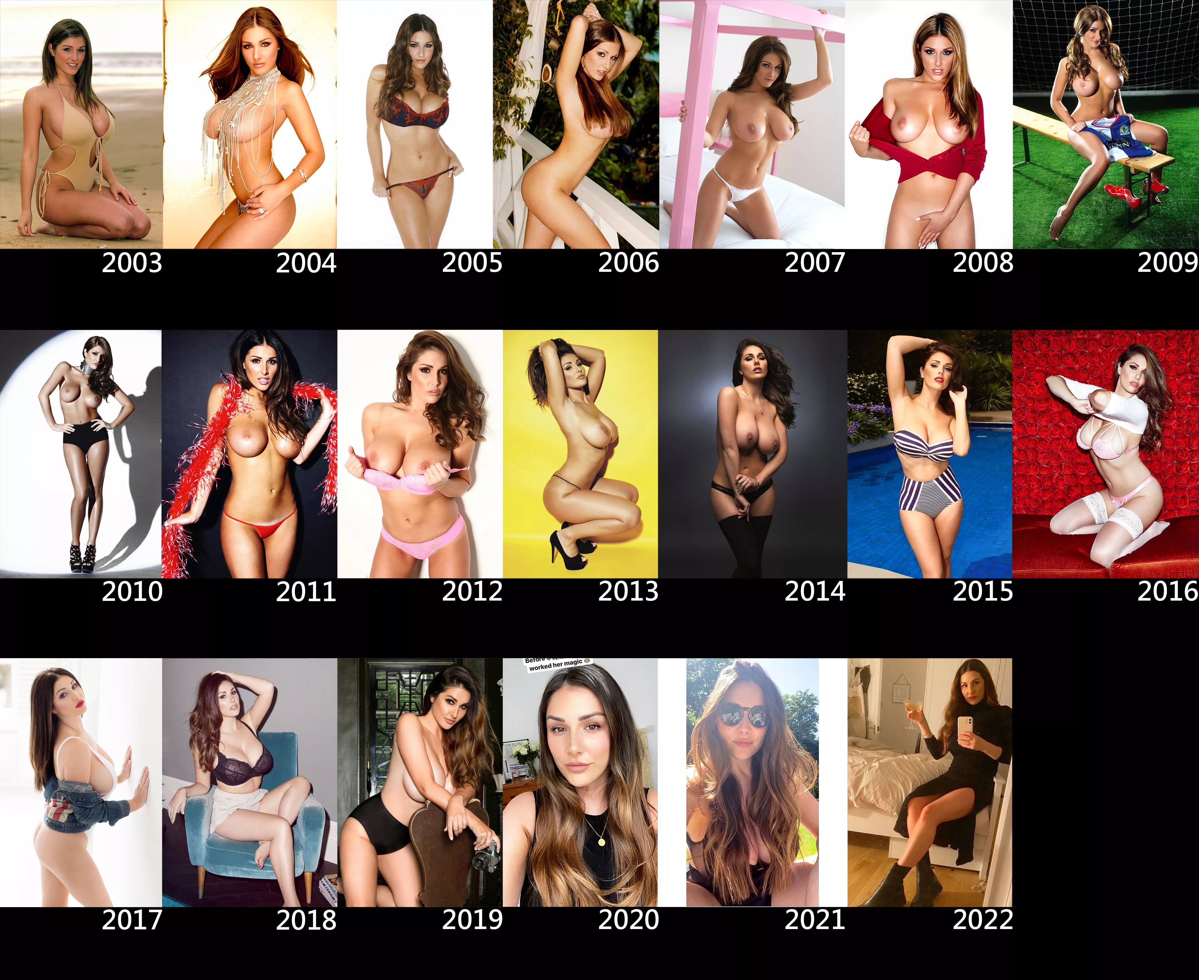 Lucy Pinder from 2003 through 2022 posted by BatCanDriverDeux